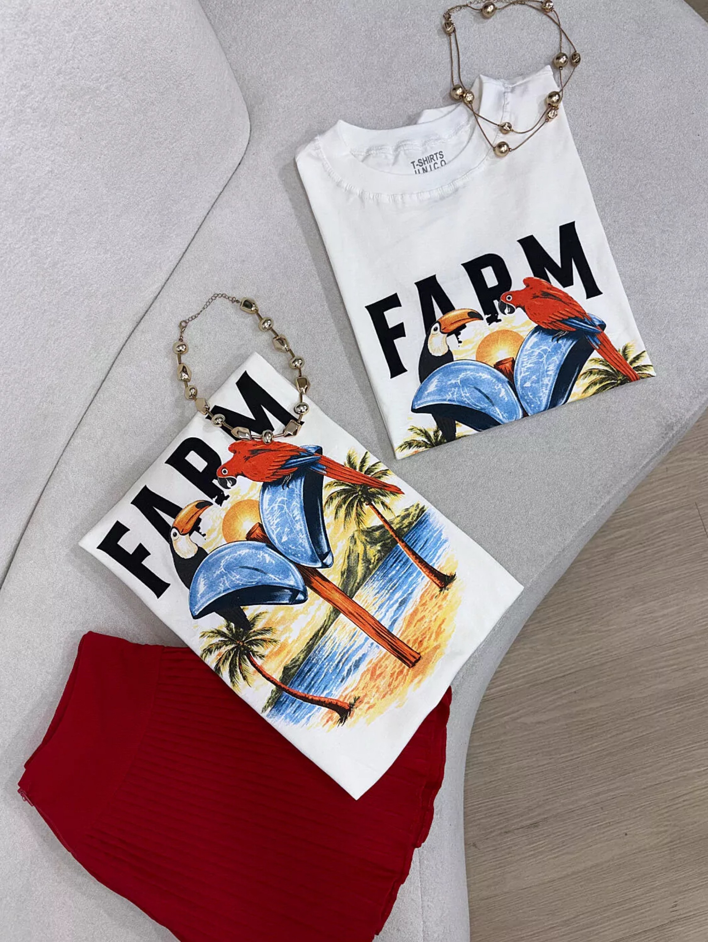 T-shirt plus size tee farm tropical