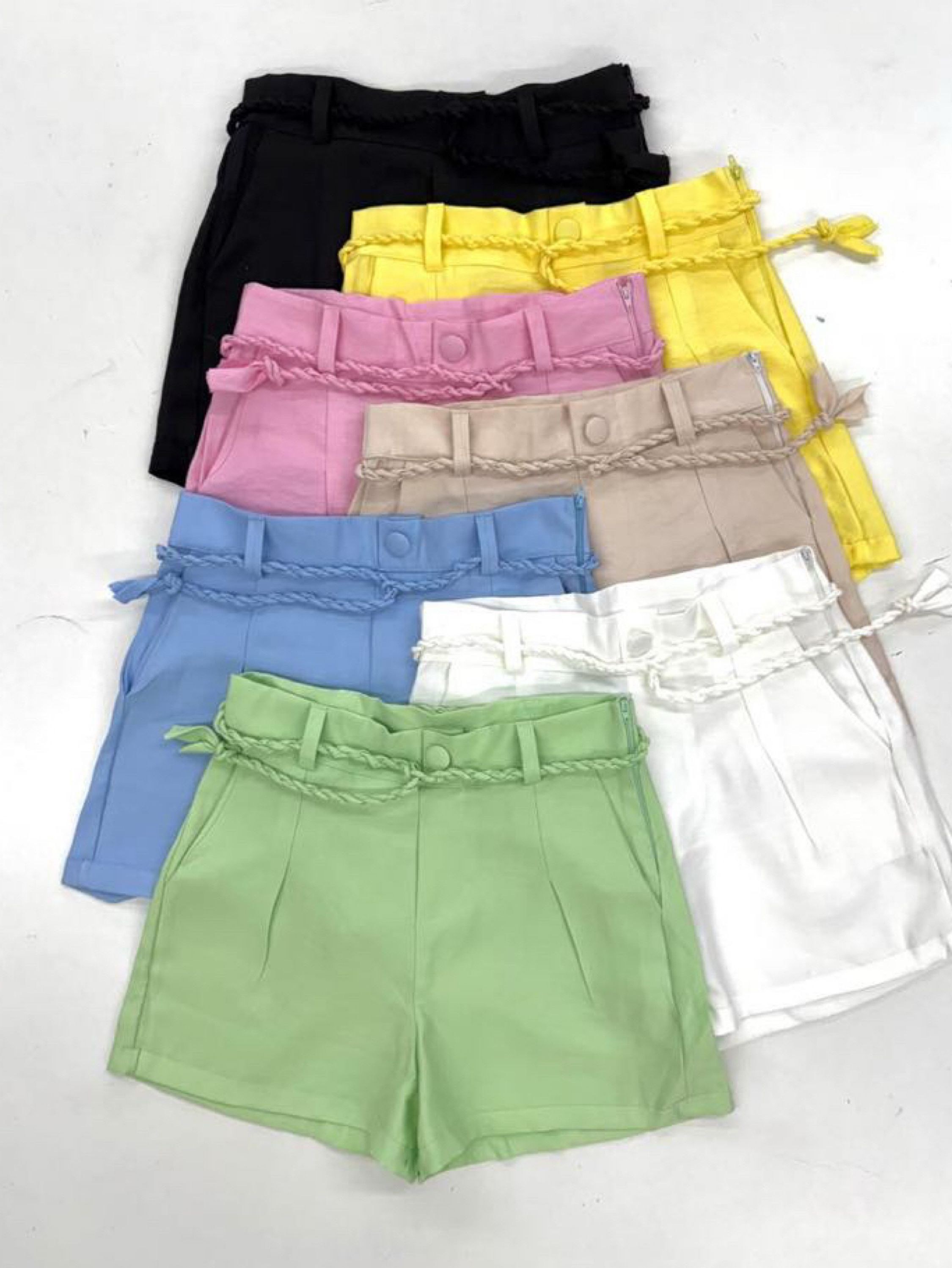 Short alfaiataria Candy color primavera verão