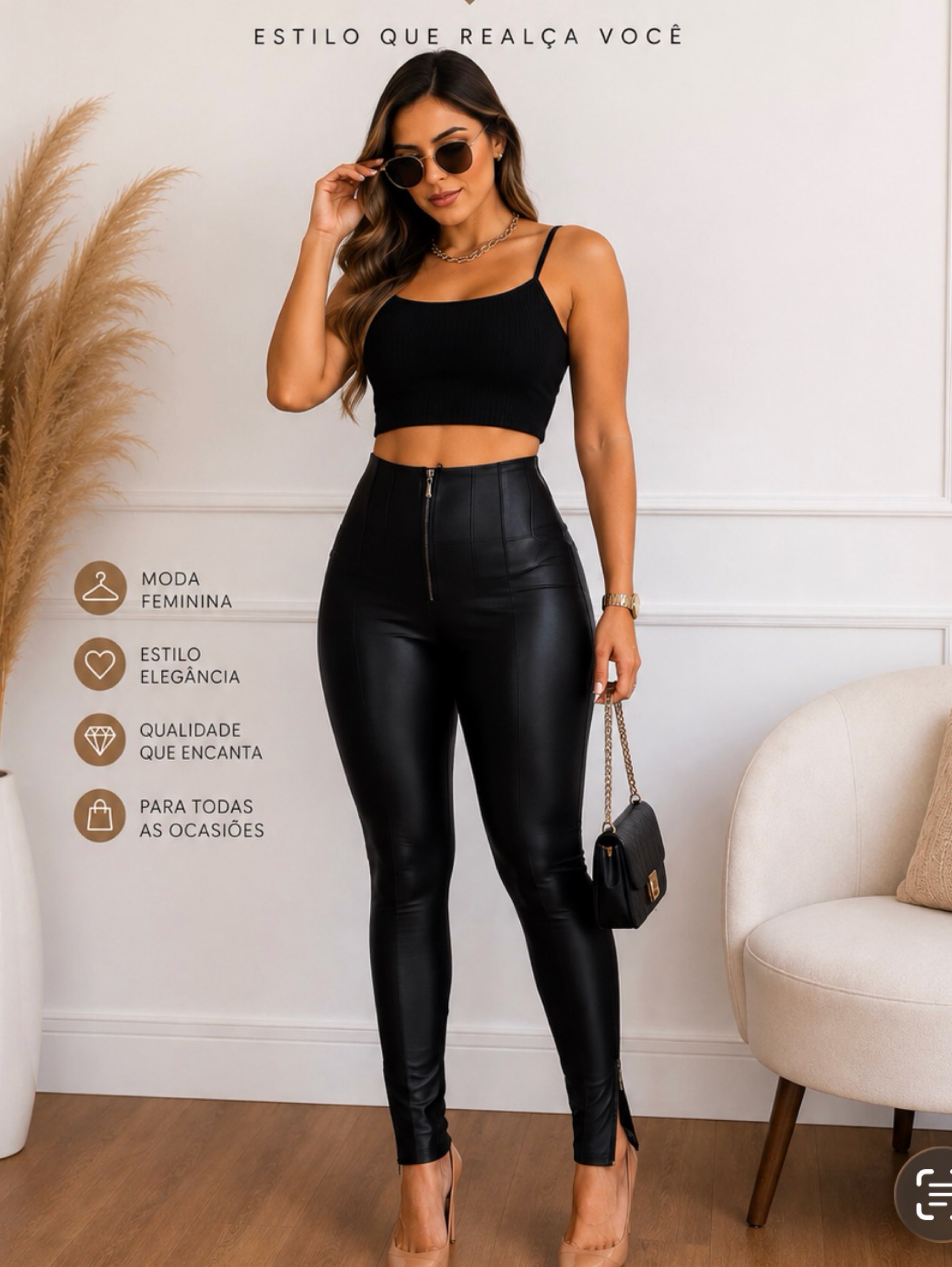 Calça legging Prada com detalhes em ziper