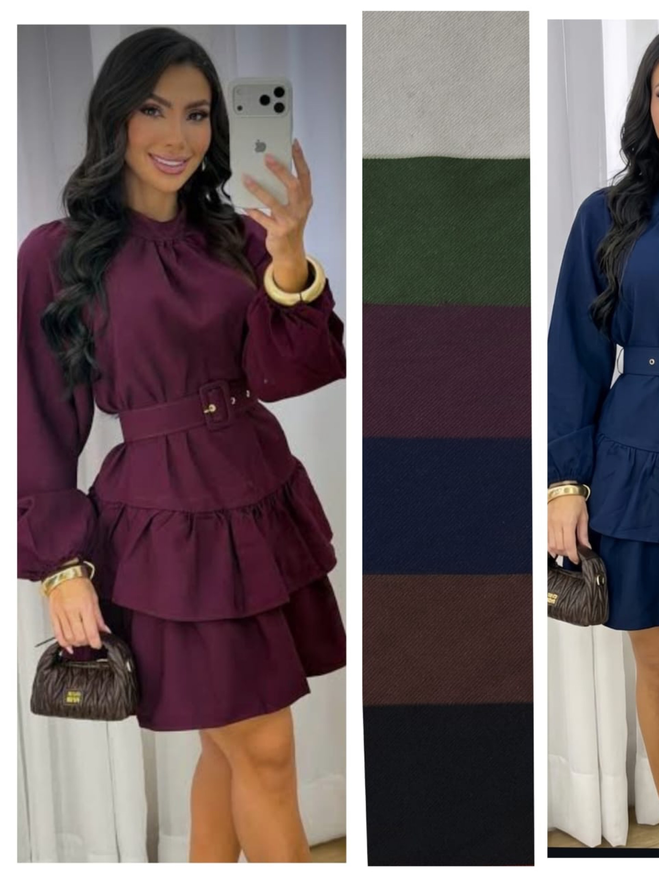Vestido manga longa com cinto sensorial Marant