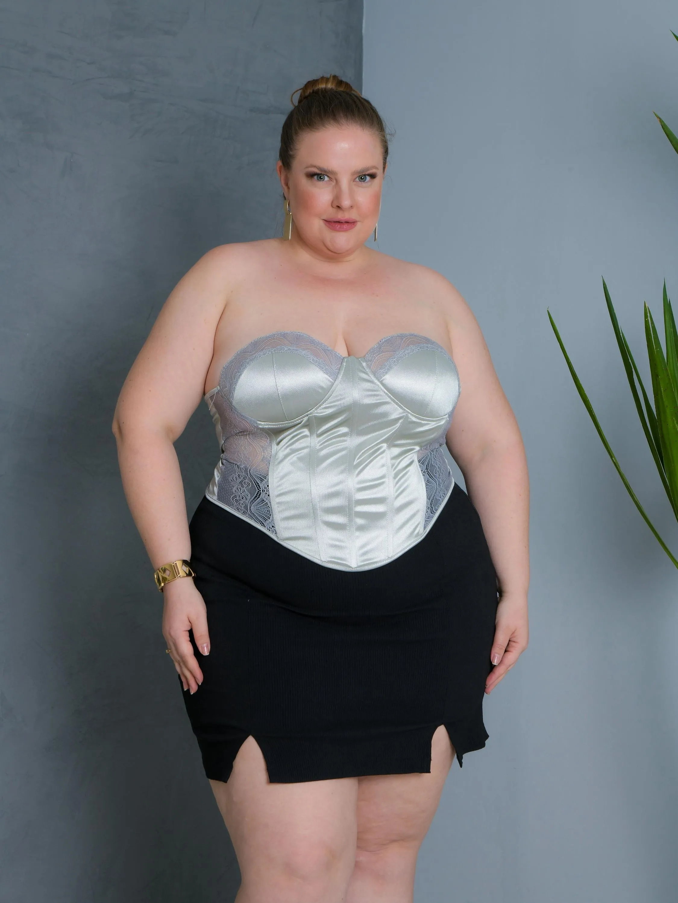 Corselet plus acetinado