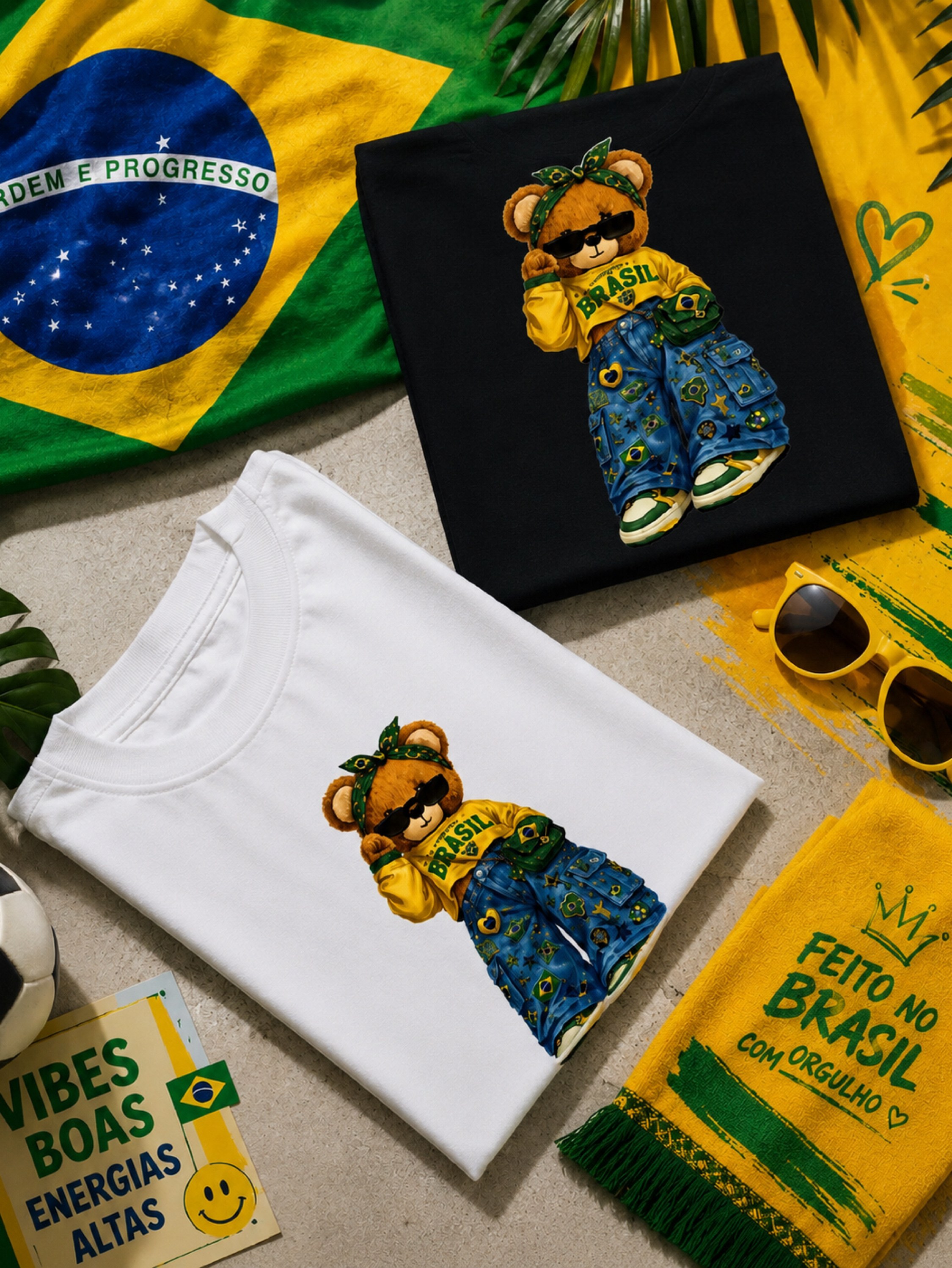 T-shirt urso Brasil