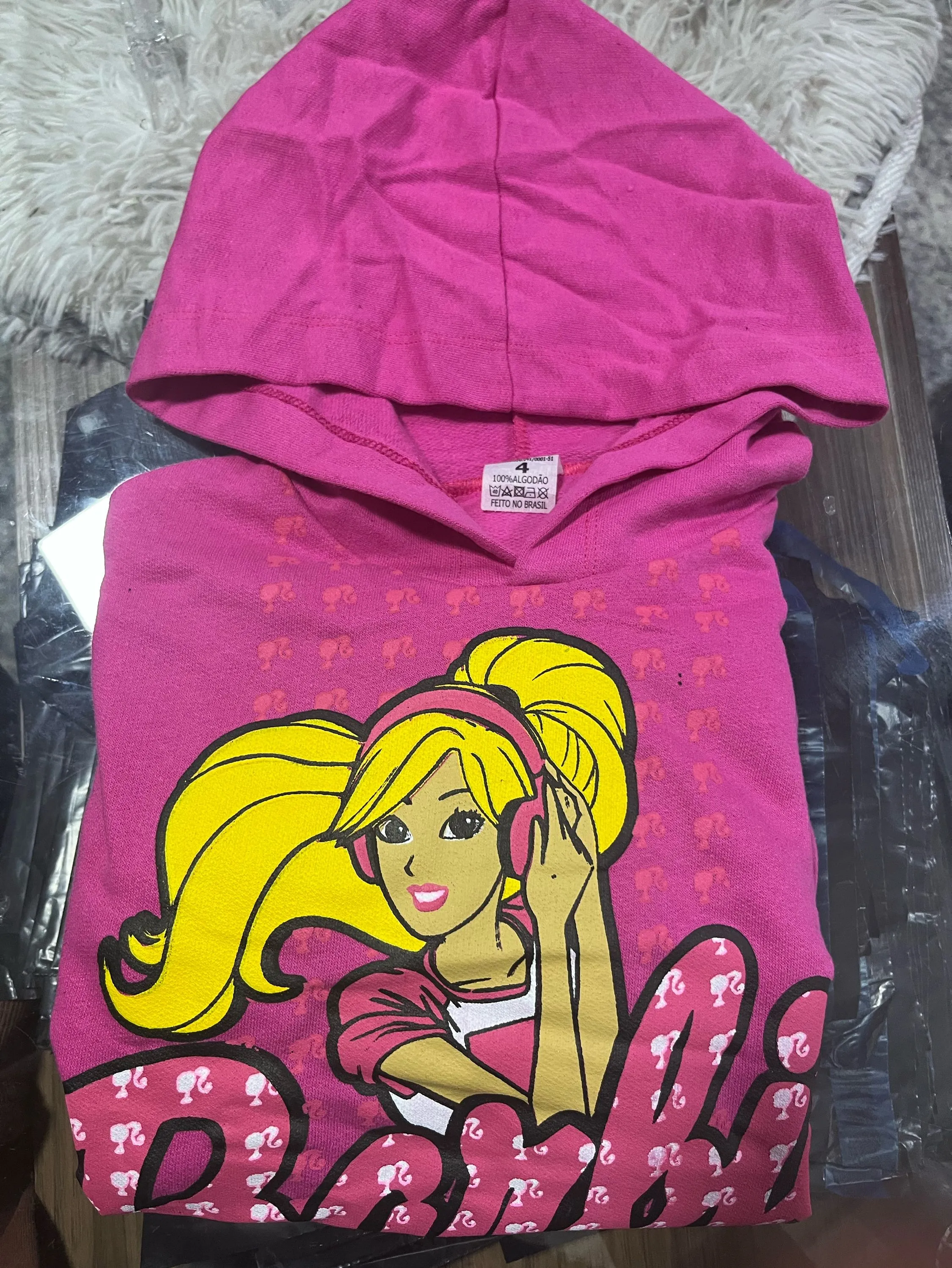 Blusa moleton infantil Barbie