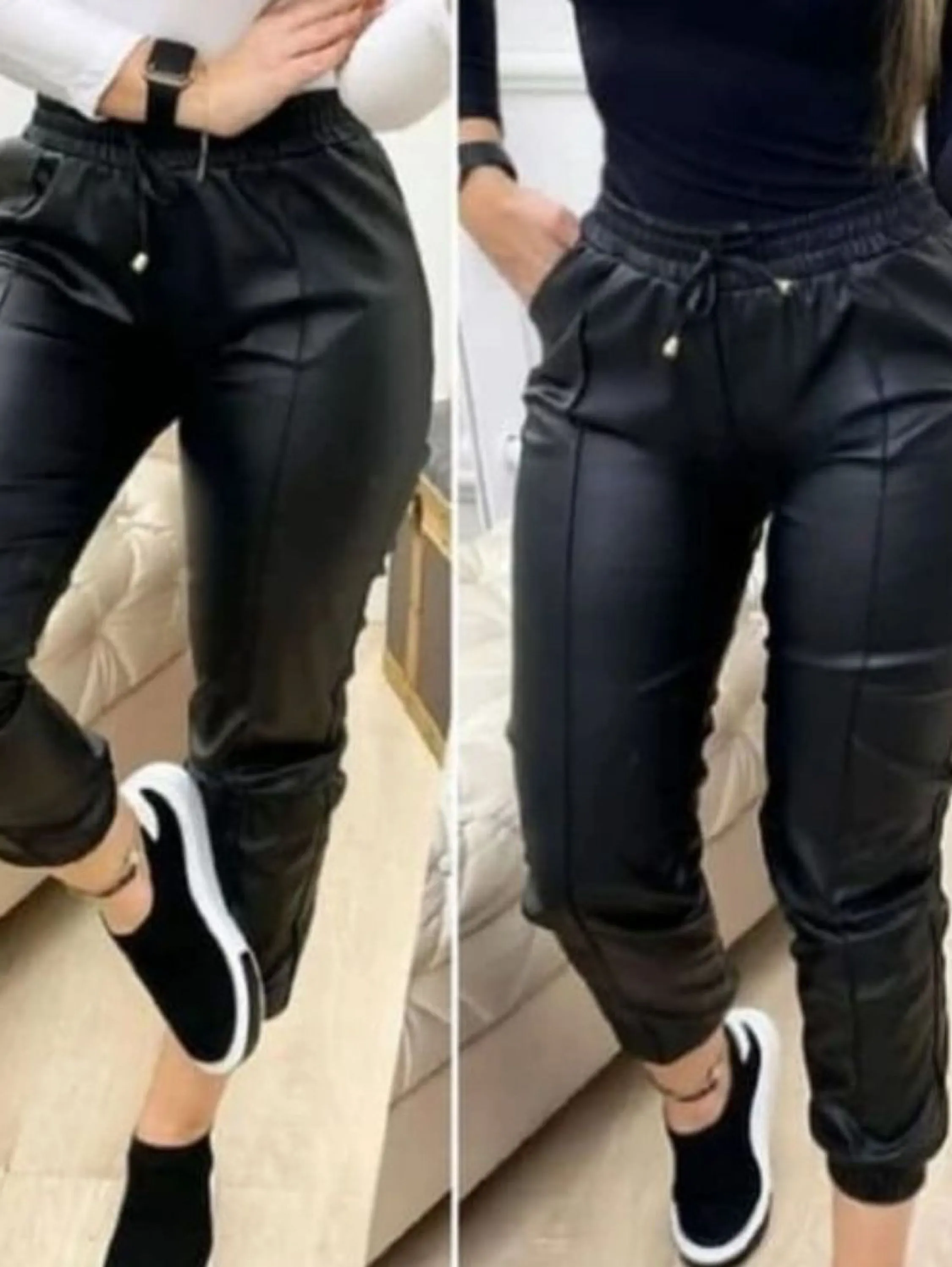 Calça jogger courino