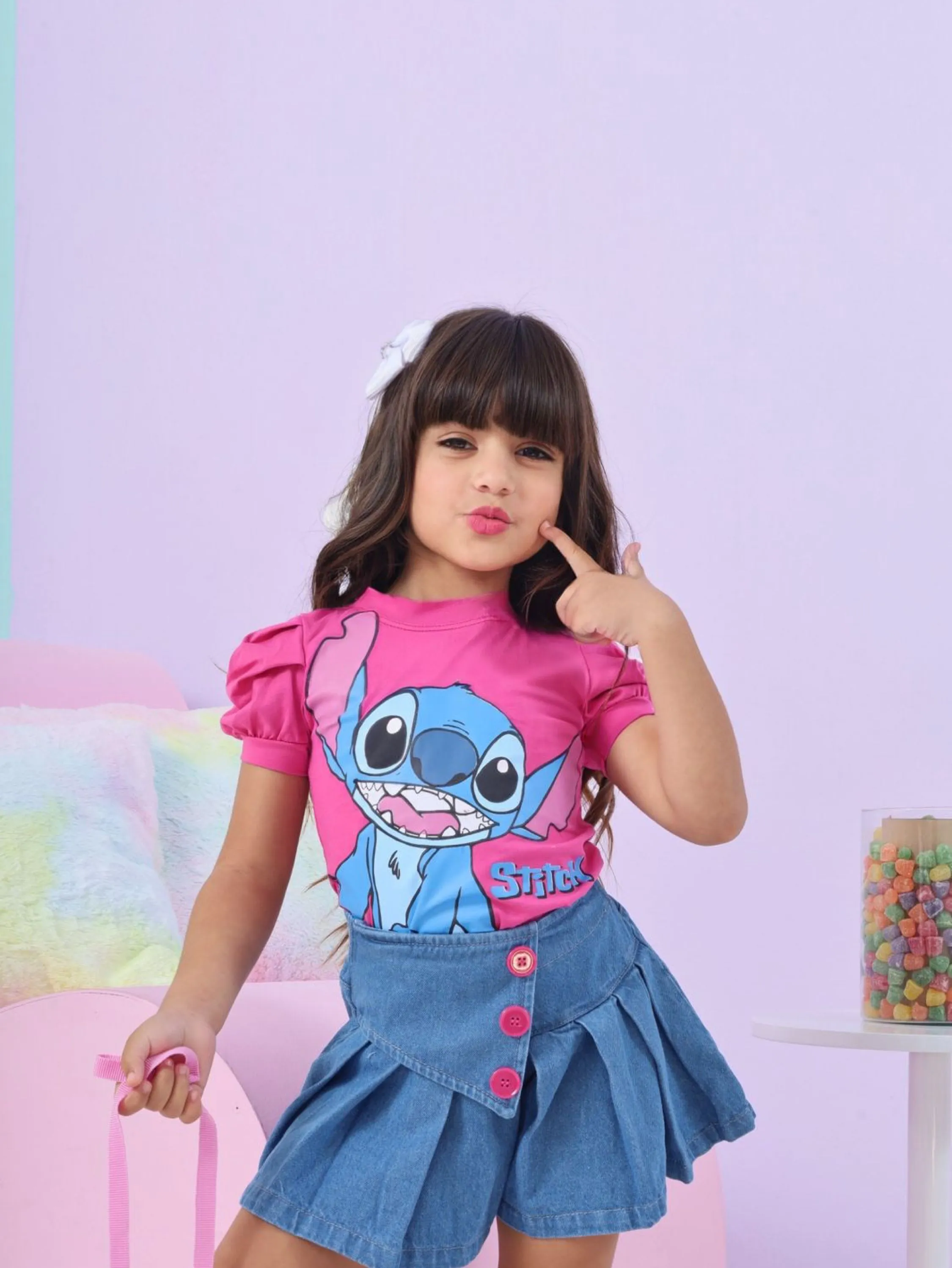 Conjunto 3 peças stitch