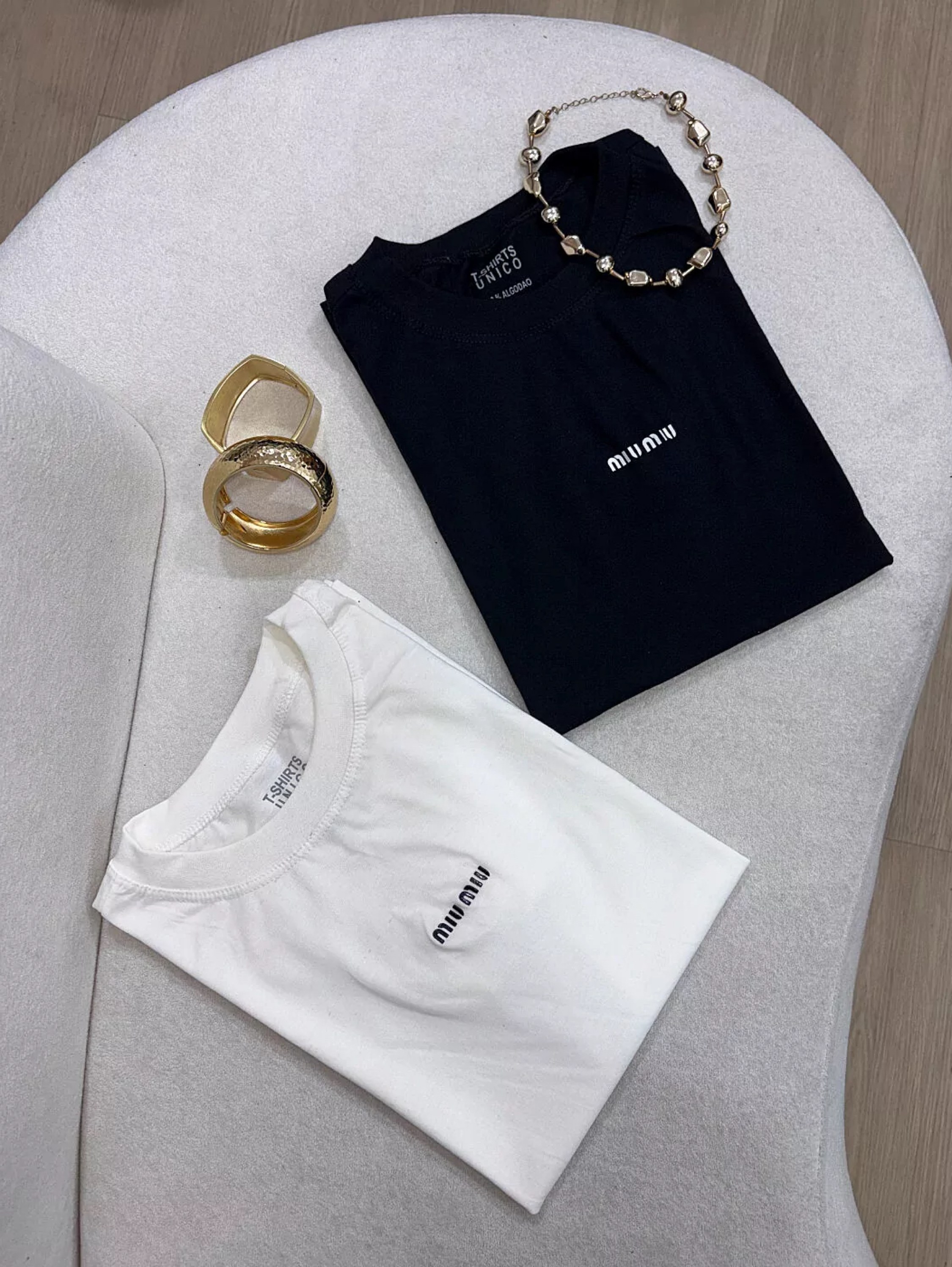 T-shirt Miu Miu 100% Algodão