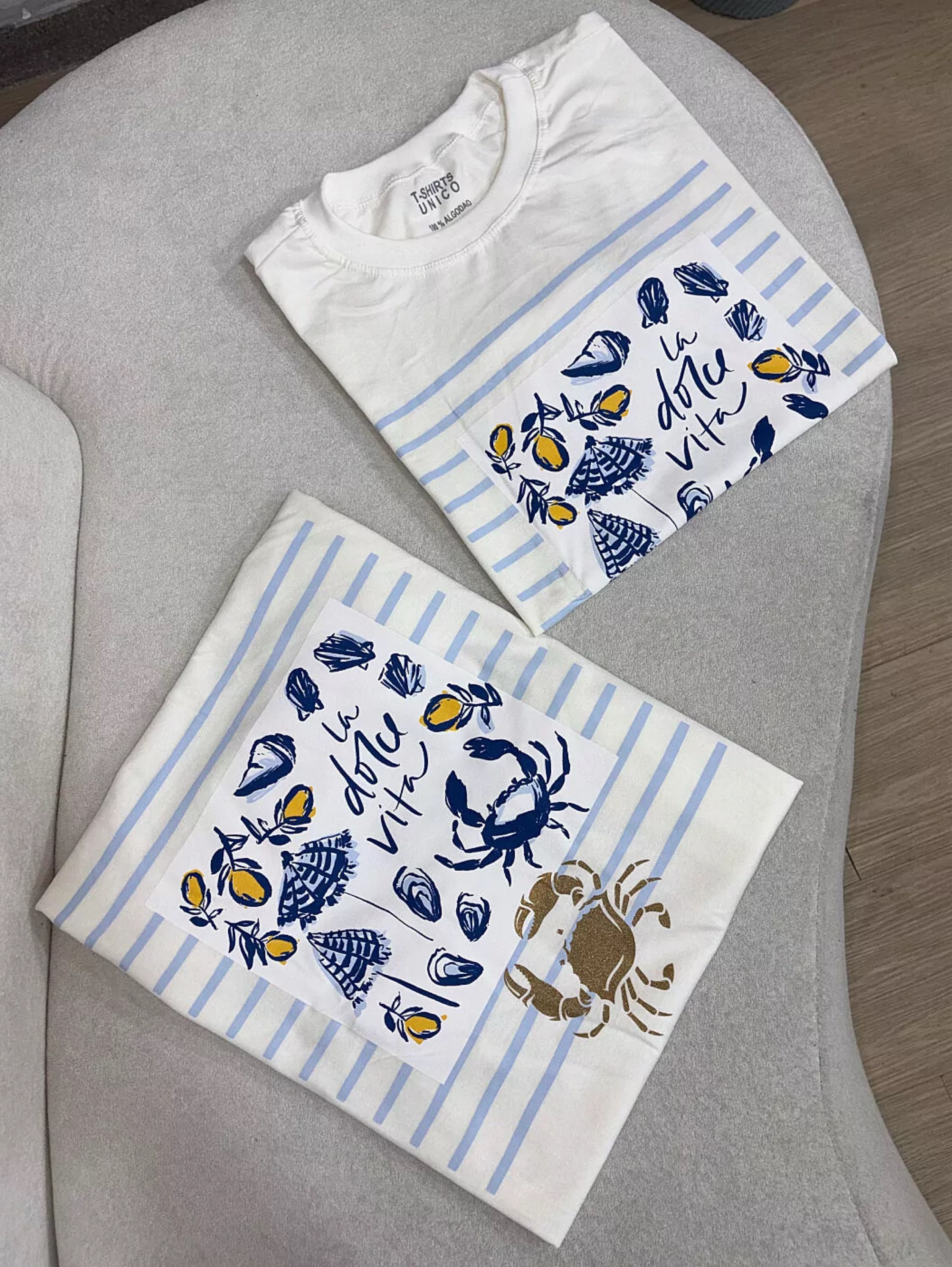 T-shirt Mar 100% Algodão veste até G