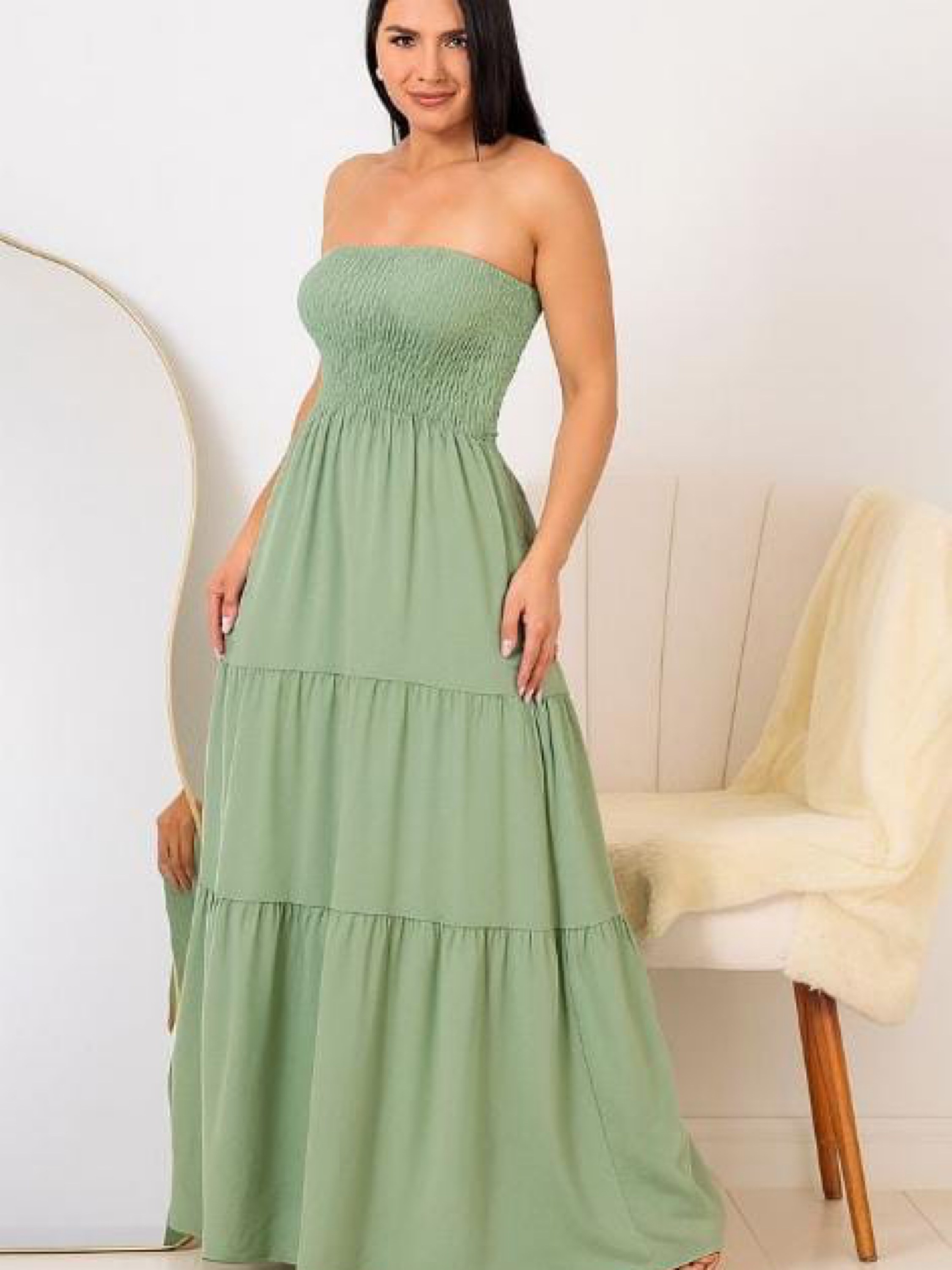 Vestido longo tomara que caia elastex