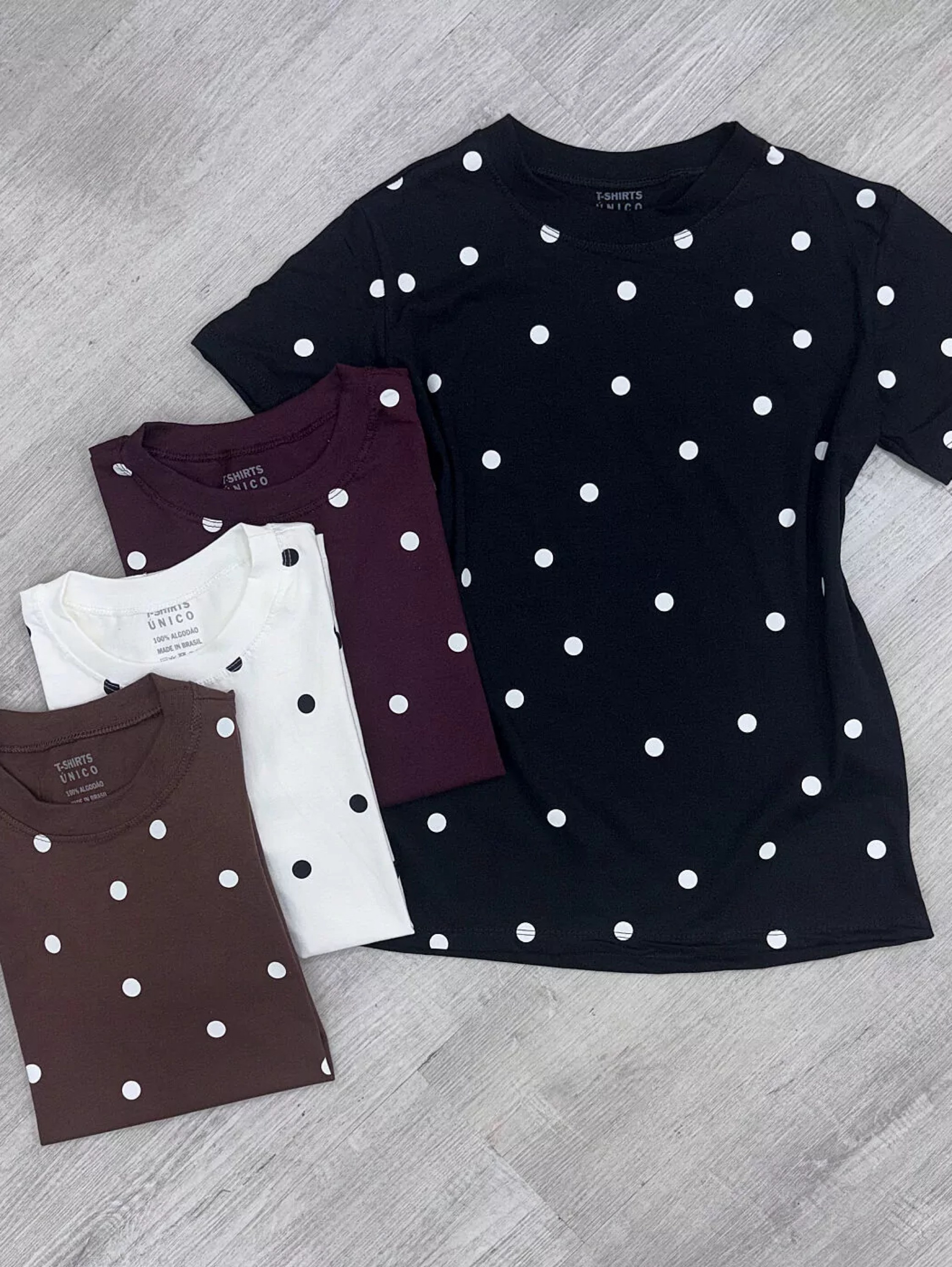 T-shirt poa Bolinha 100% Algodão