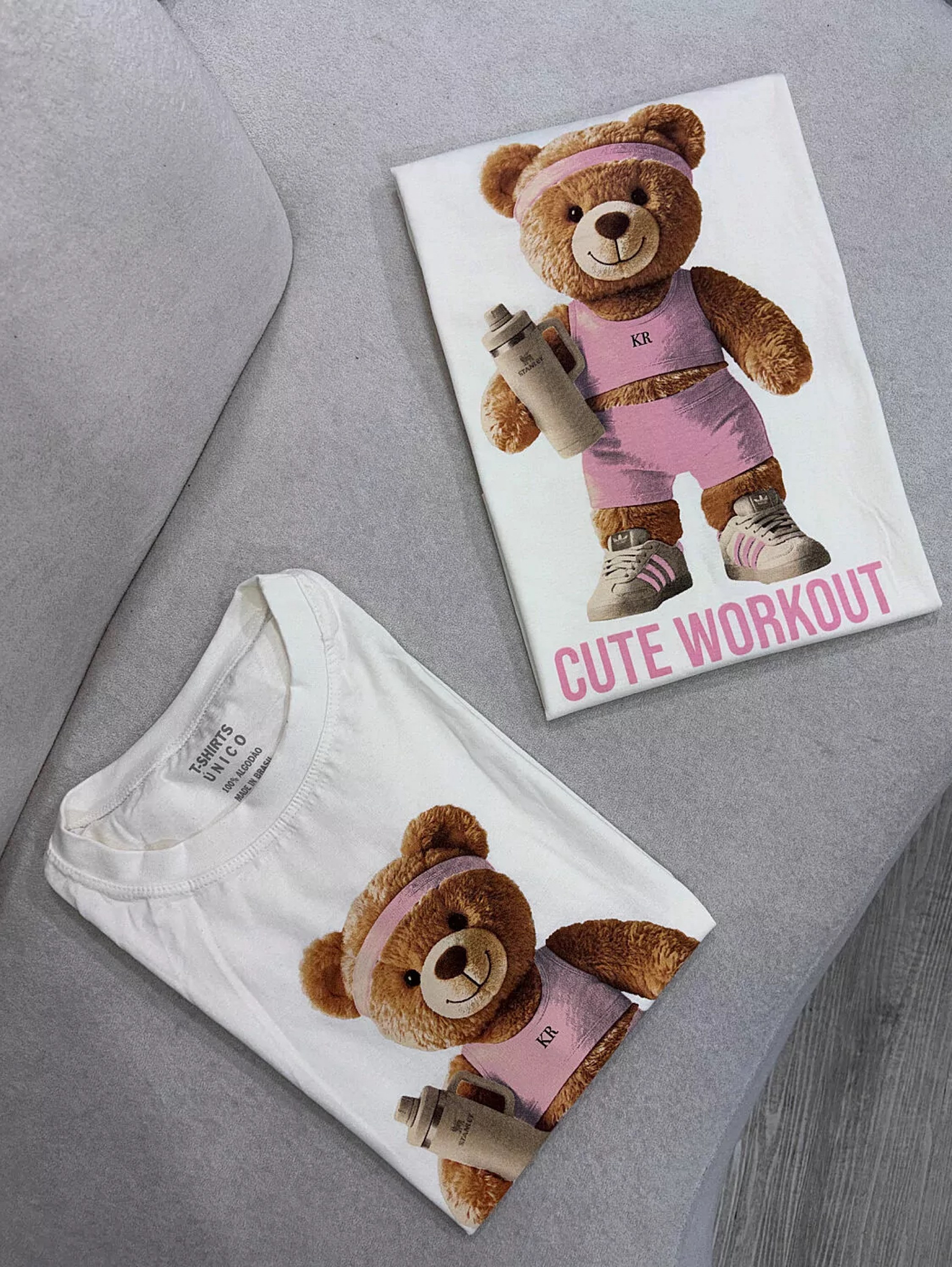 Tshirt urso fit Candy color