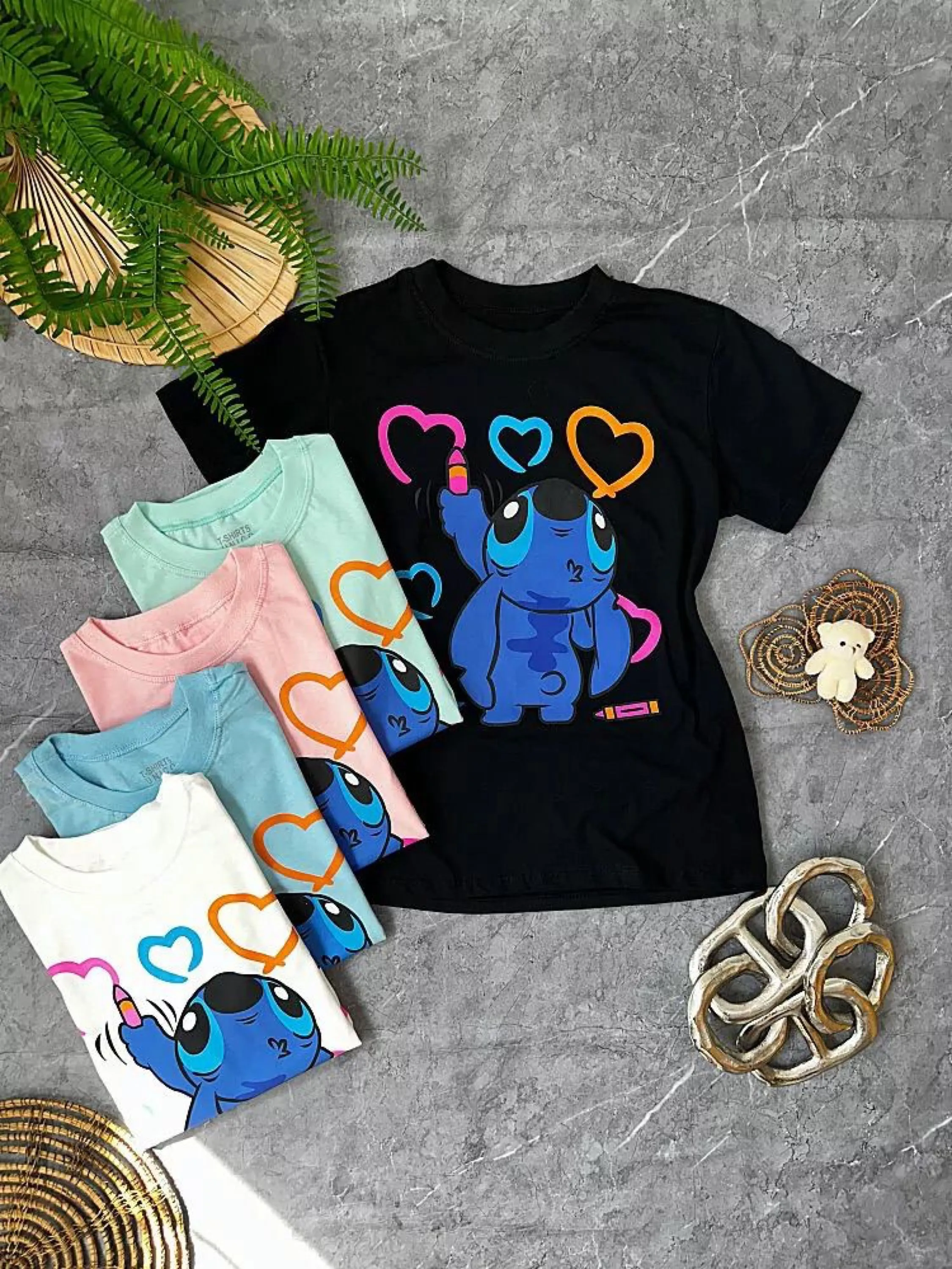 T-shirt stitch estampada