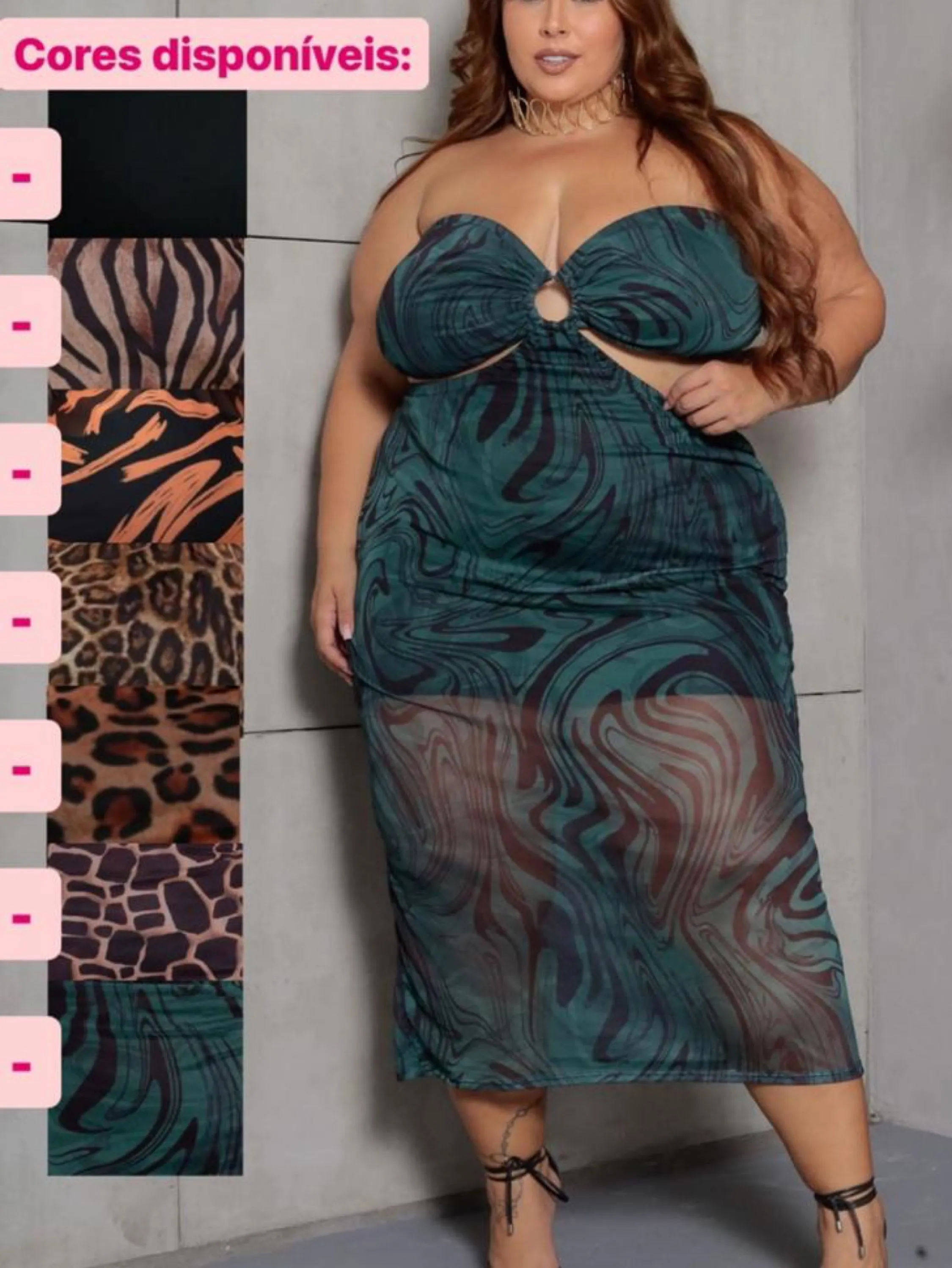 Vestido plus size em tule