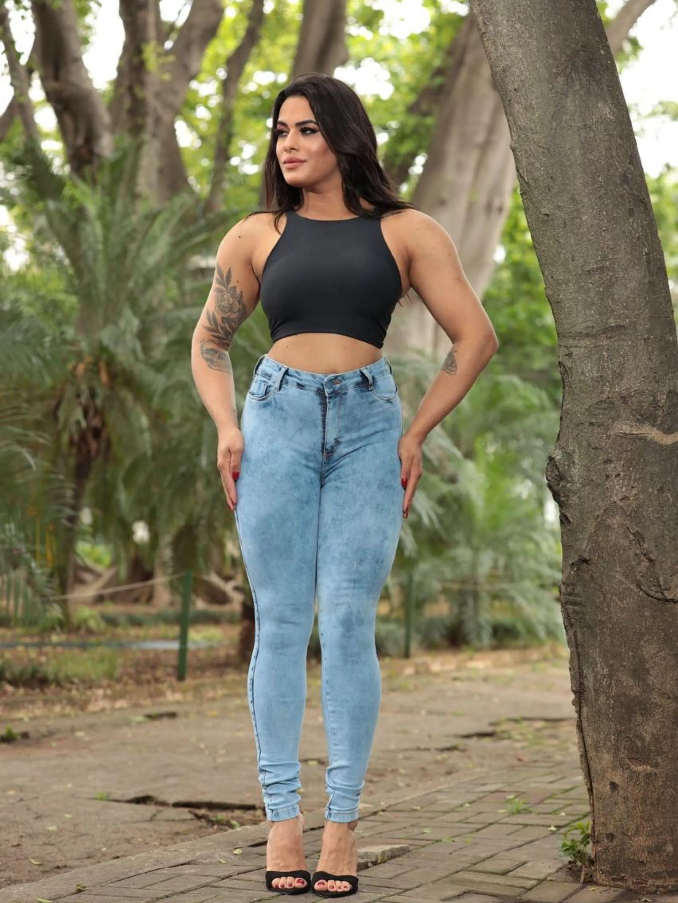 Calça Jeans Skinny Cintura Alta