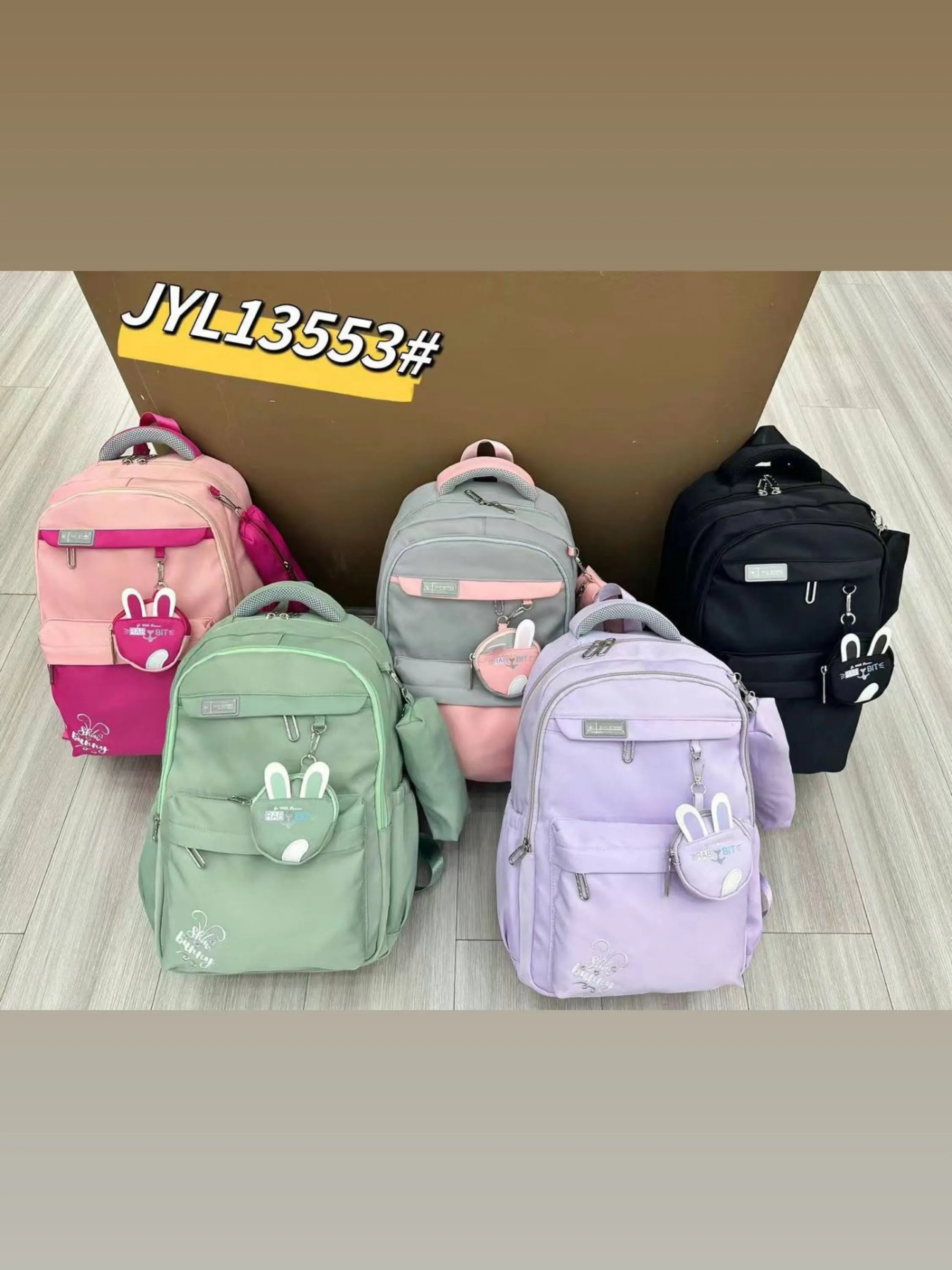 Mochila Escolar Reforçada Rabbit 13553 + estojo e carteira