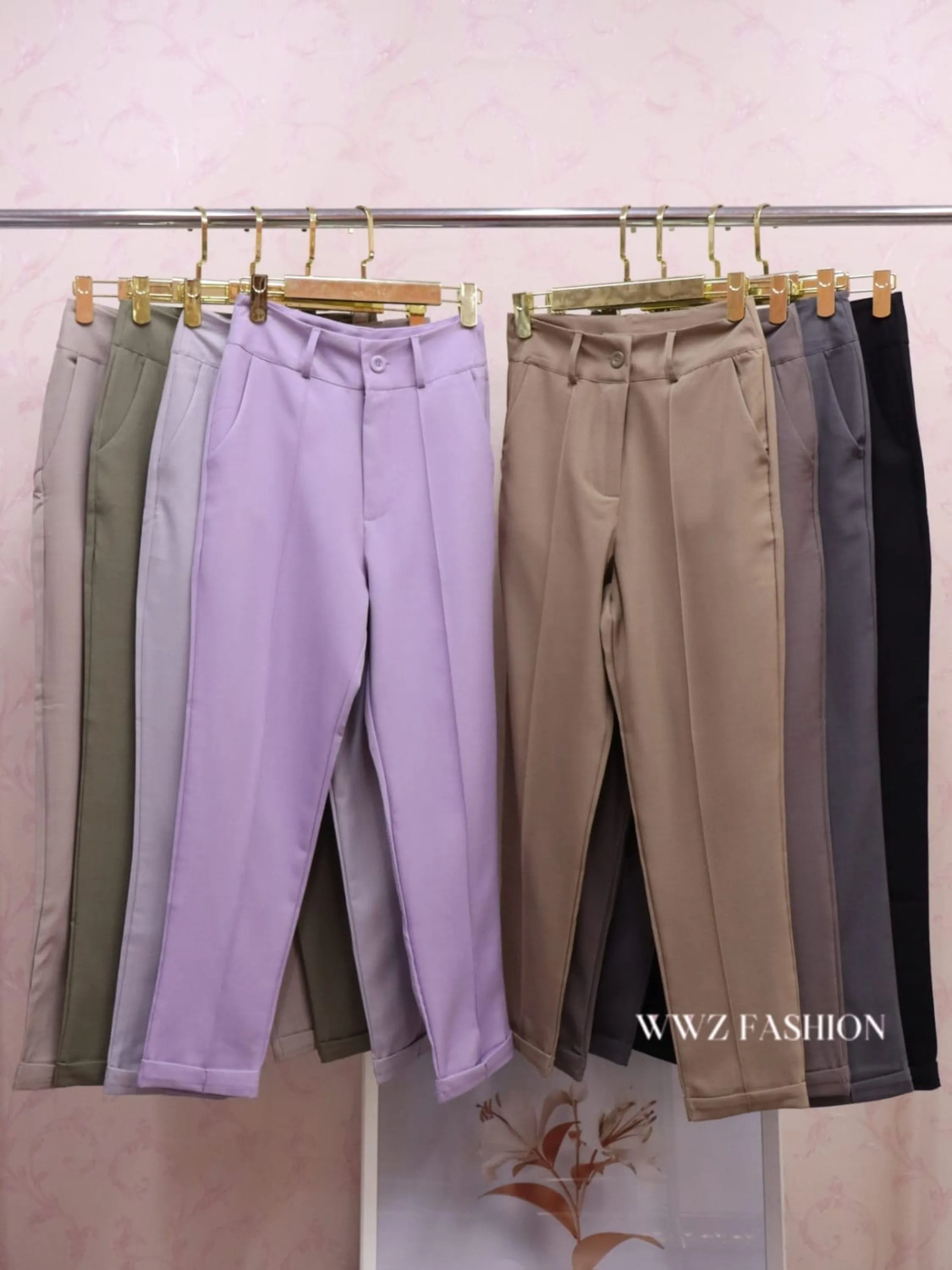 Wwz Fashion Calça Alfaiataria Premium Detalhe em Barra Italiana 8426

