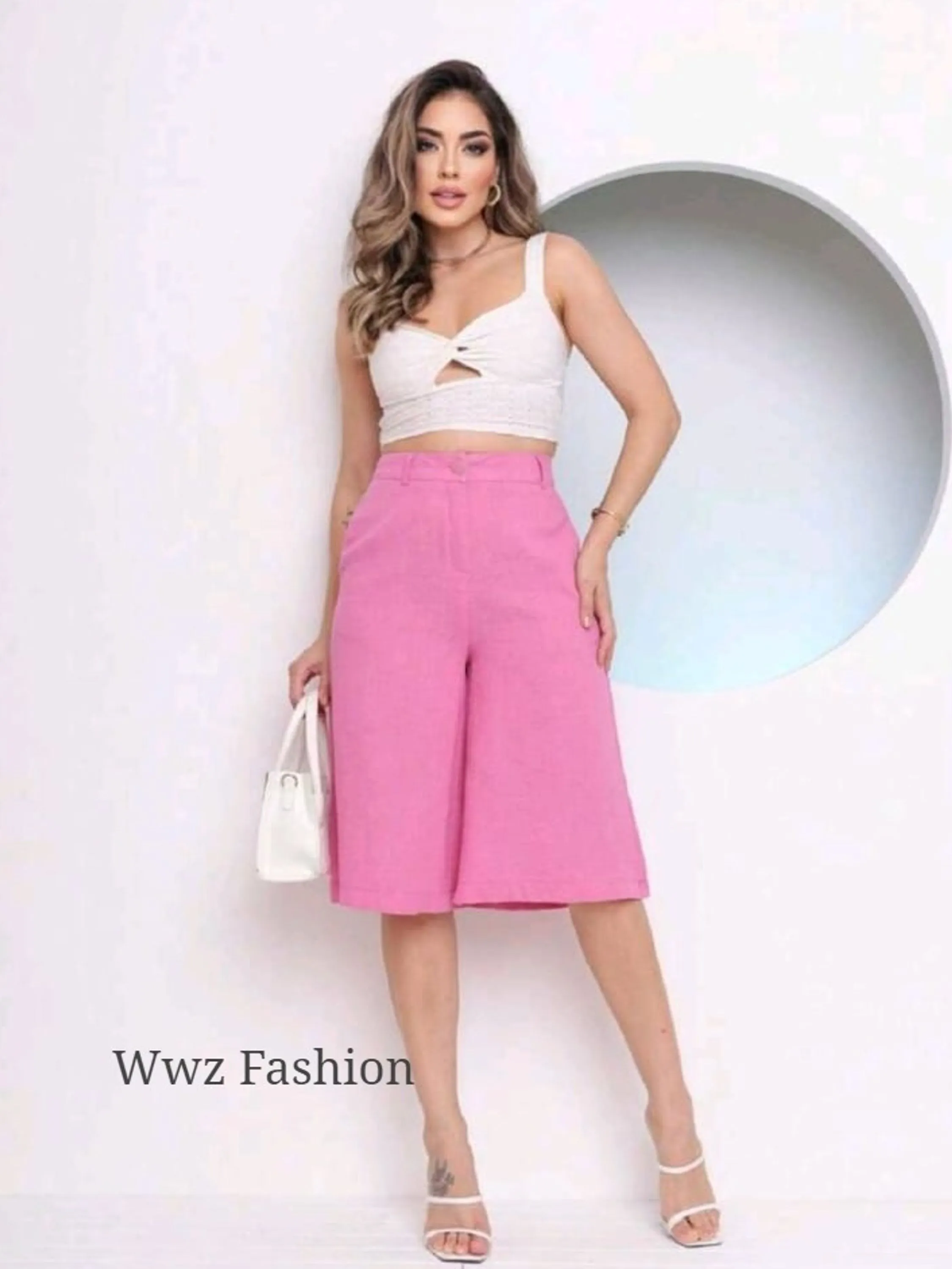 Wwz Fashion Bermuda de Linho com bolso tendencia 160