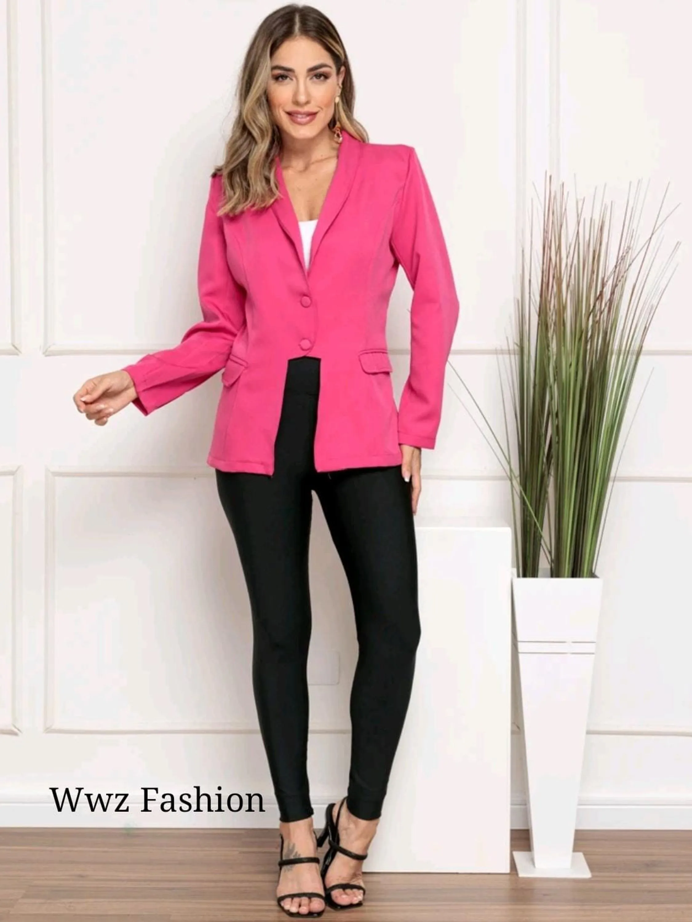 Wwz Fashion Blazer Feminino Com Botão Lindo 6408