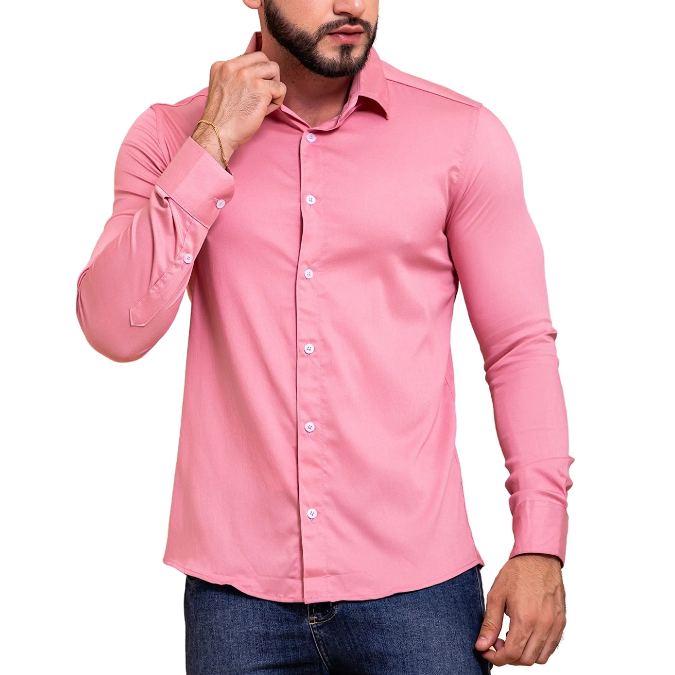 Camiseta Social Algodão Premium Elastano Deluxo Inaugurações