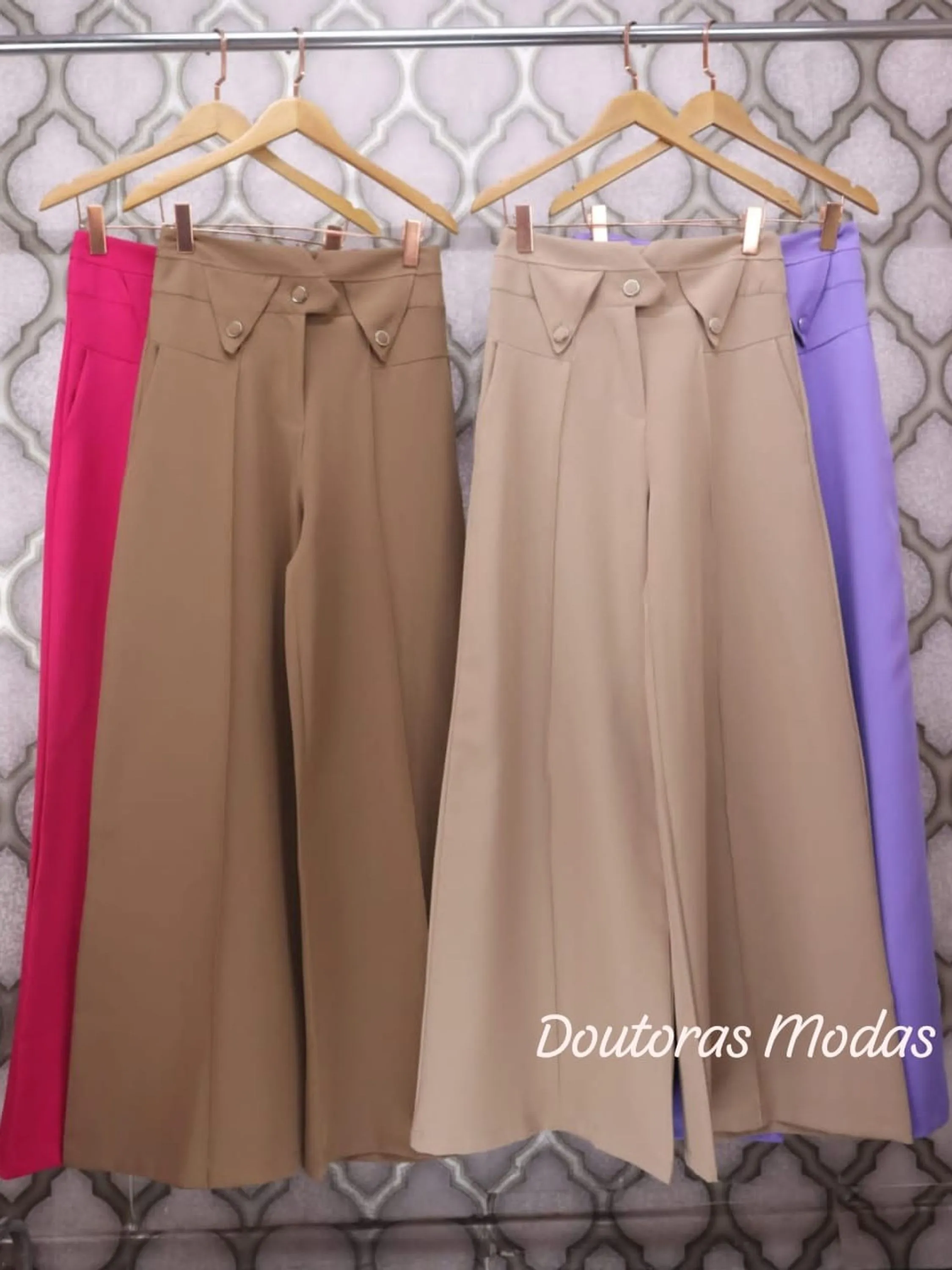 Doutoras Modas Calça Pantalona Gabardine 8446