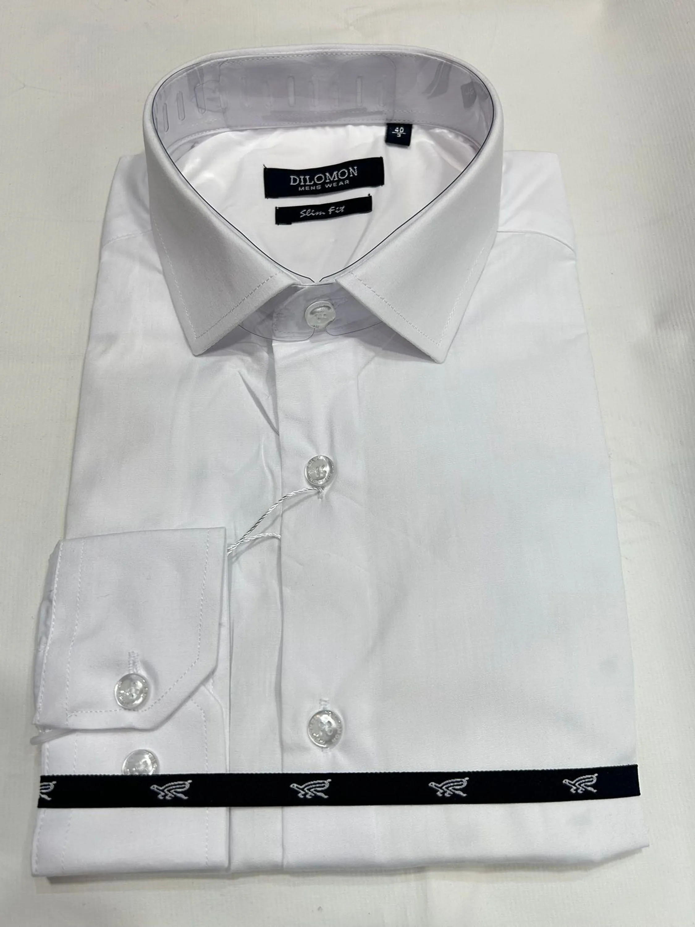 Camisa social slim fit manga longa Miguel moda