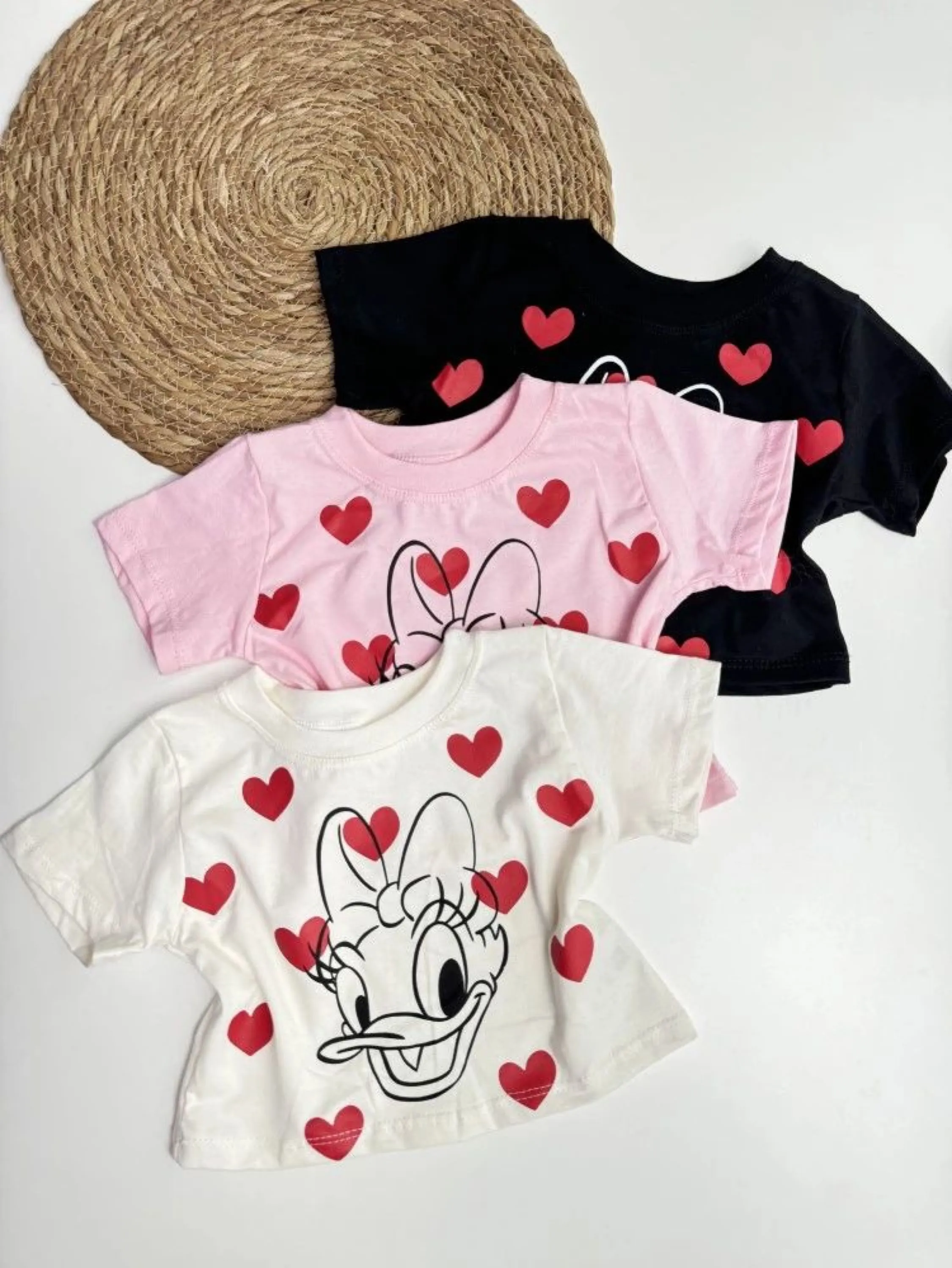 Blusa cropped love Daisy infantil