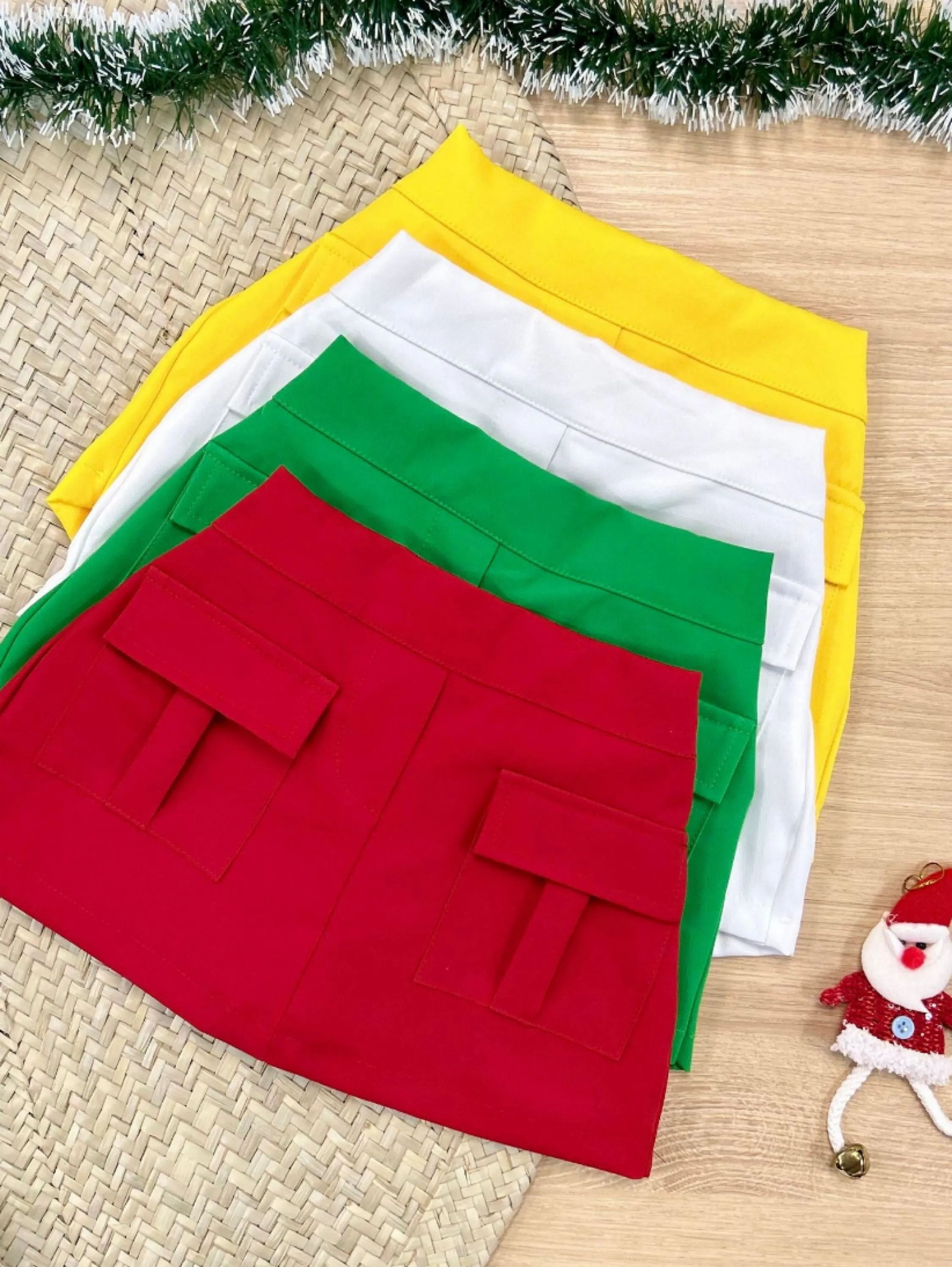 Short Saia alfaiataria infantil