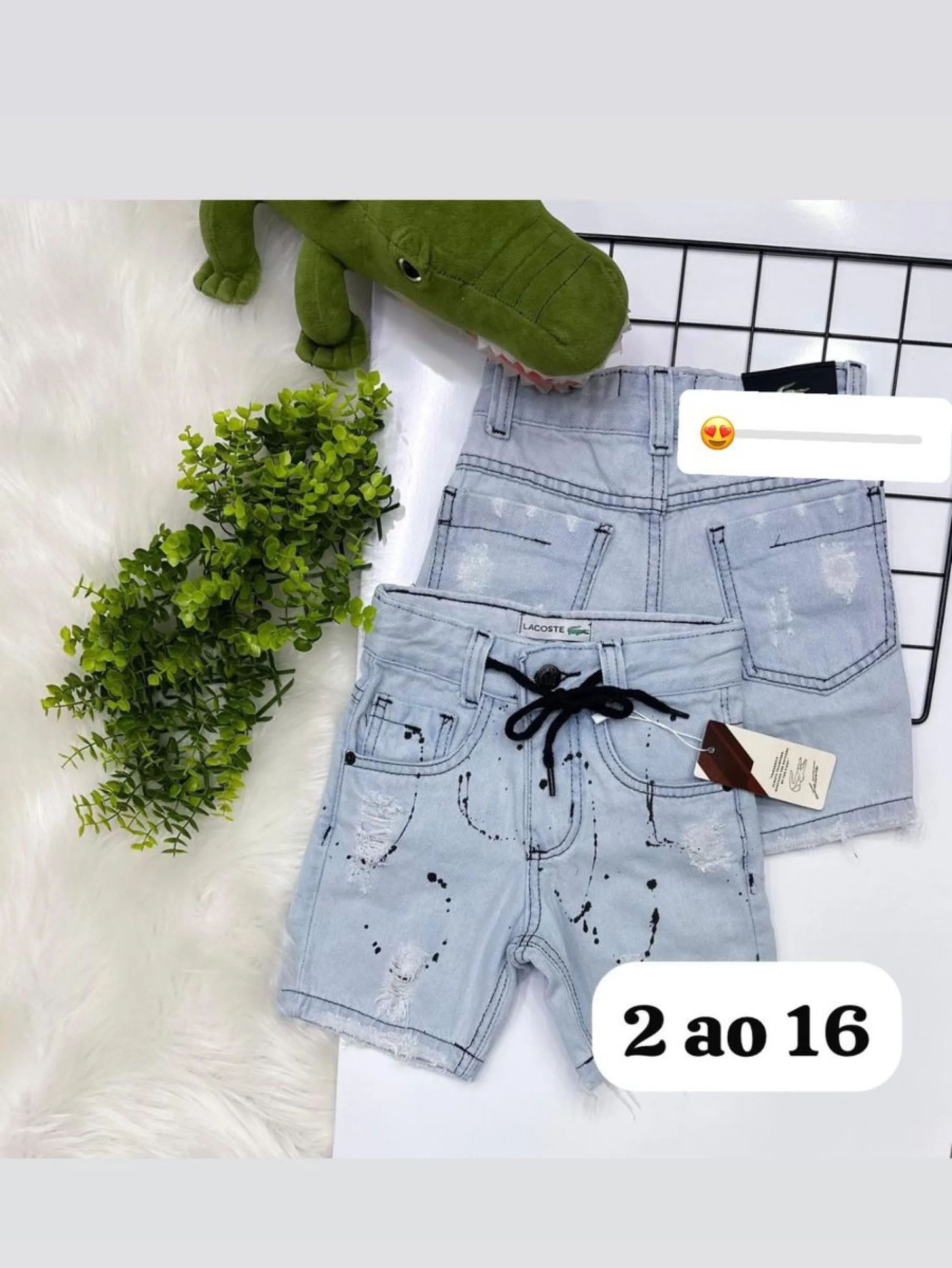 Bermuda jeans infantil menino