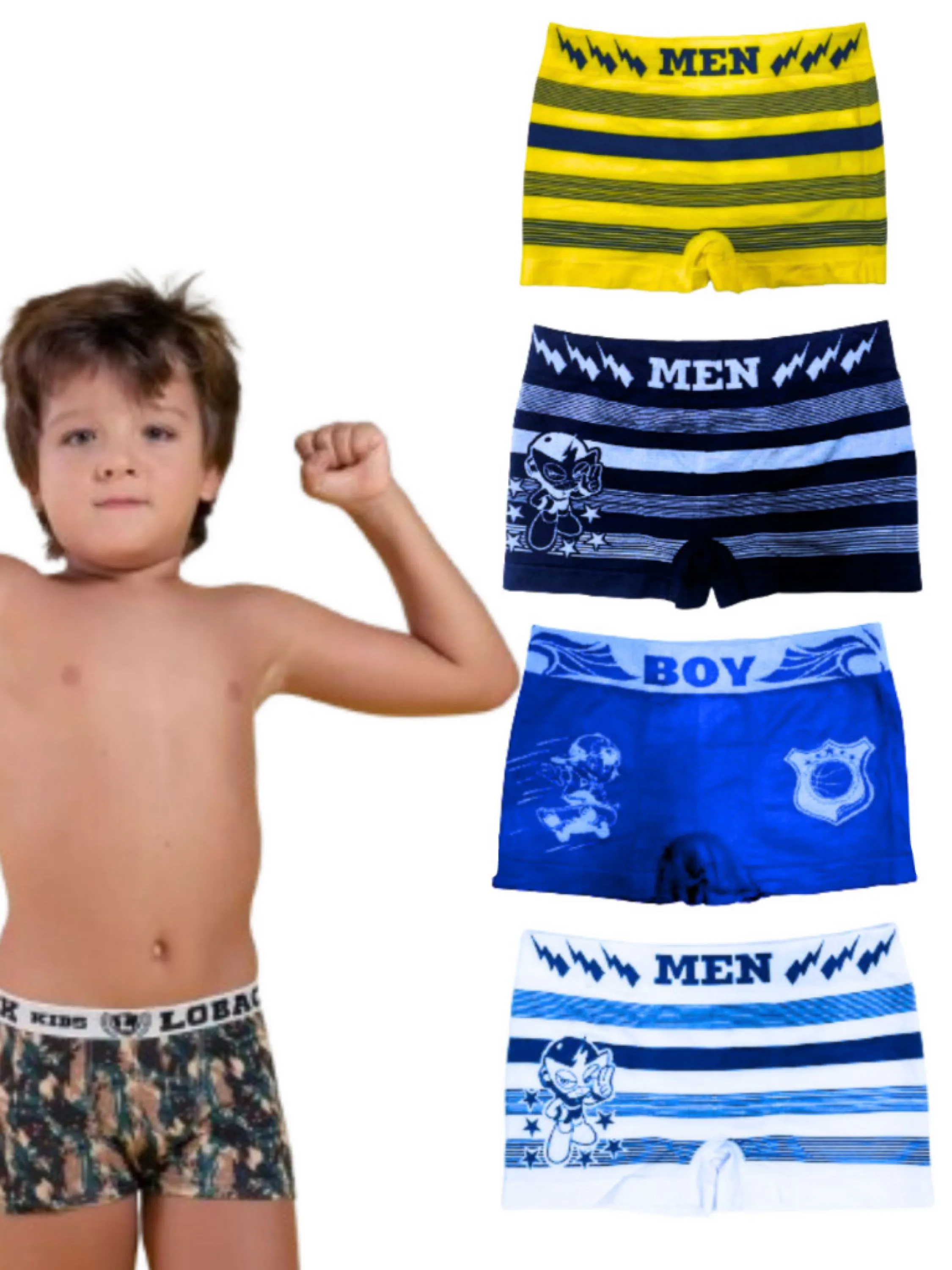 Kit 12 Cueca Box Infantil