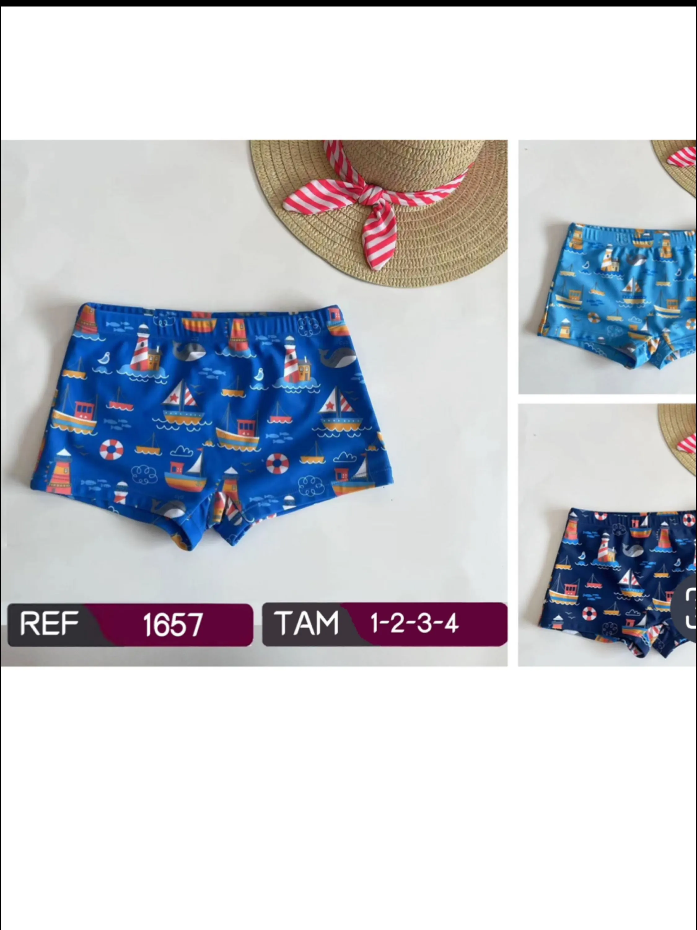 Sunga Boxer Infantil  Proteção Uv+ Praia Nataçao Short Cueca Sunguinha