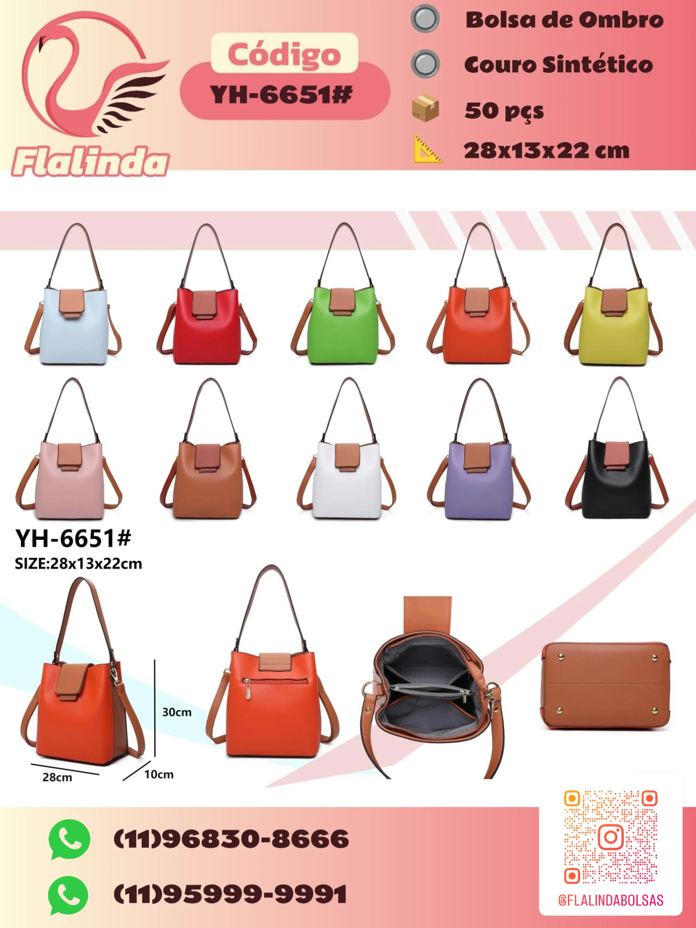 YH-6651# Bolsa de Ombro, FlaLinda