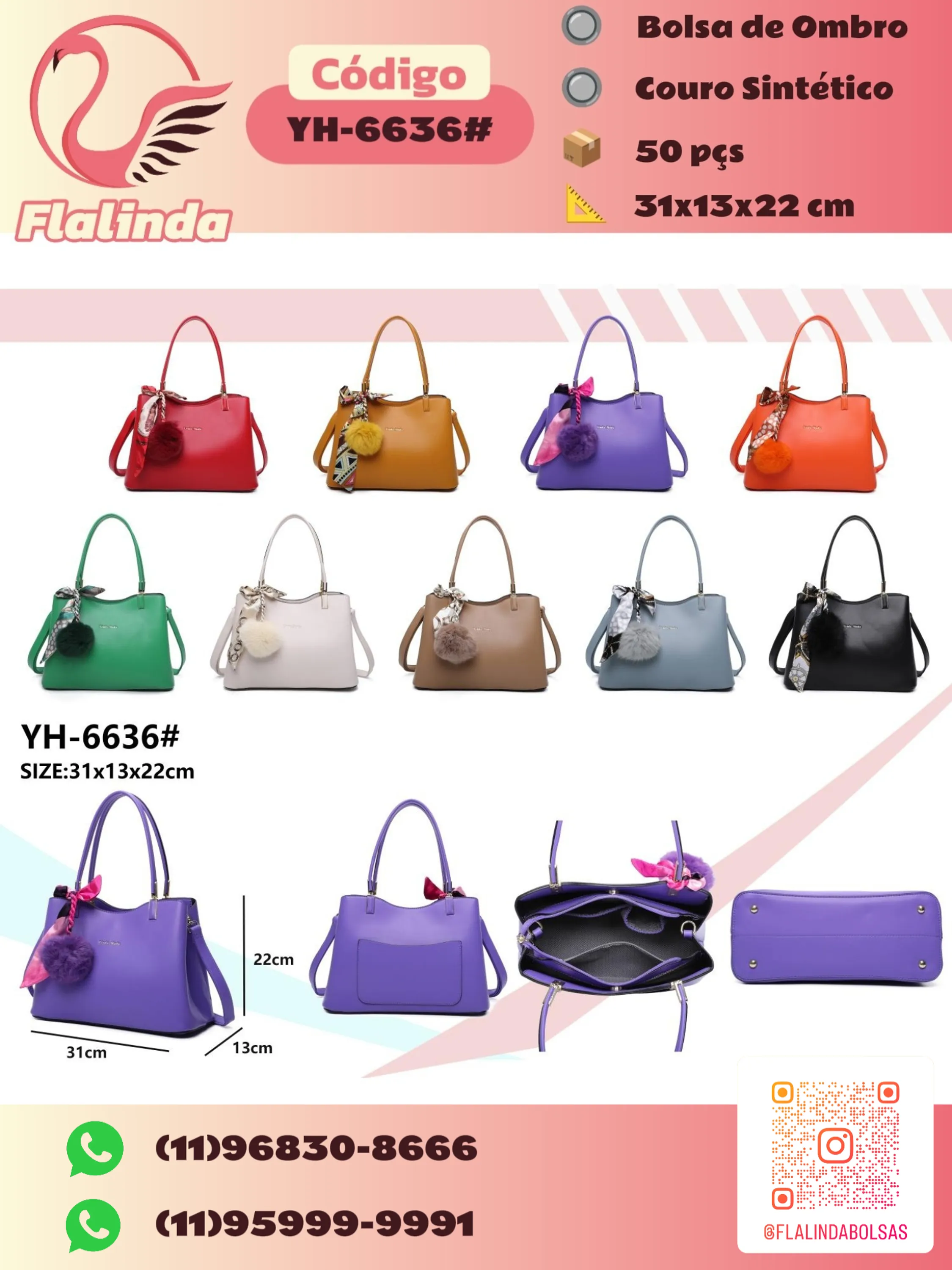 YH-6636# Bolsa de Ombro, Flalinda