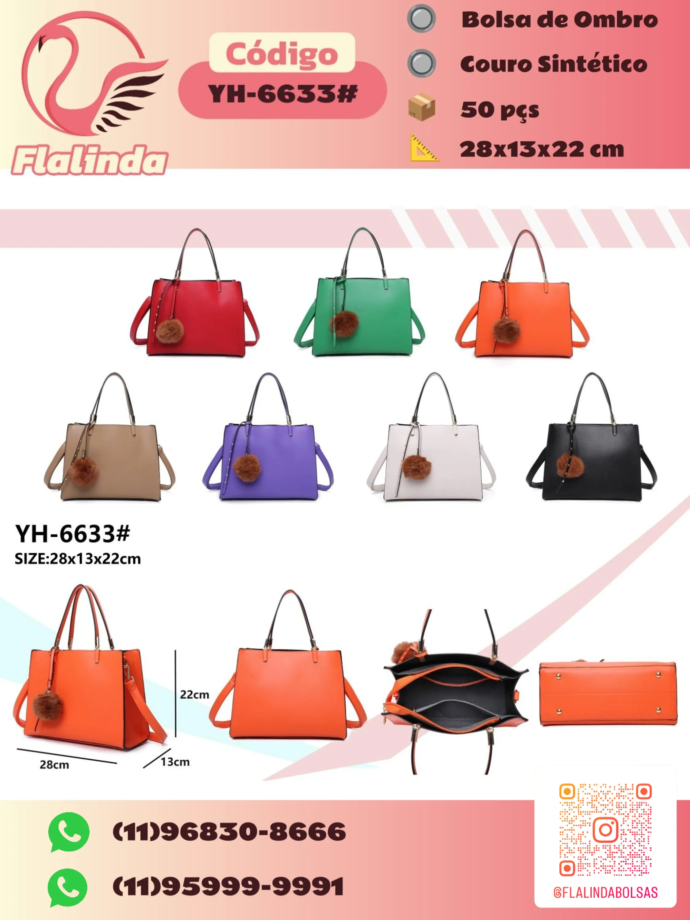 YH-6633# Bolsa de Ombro, FlaLinda