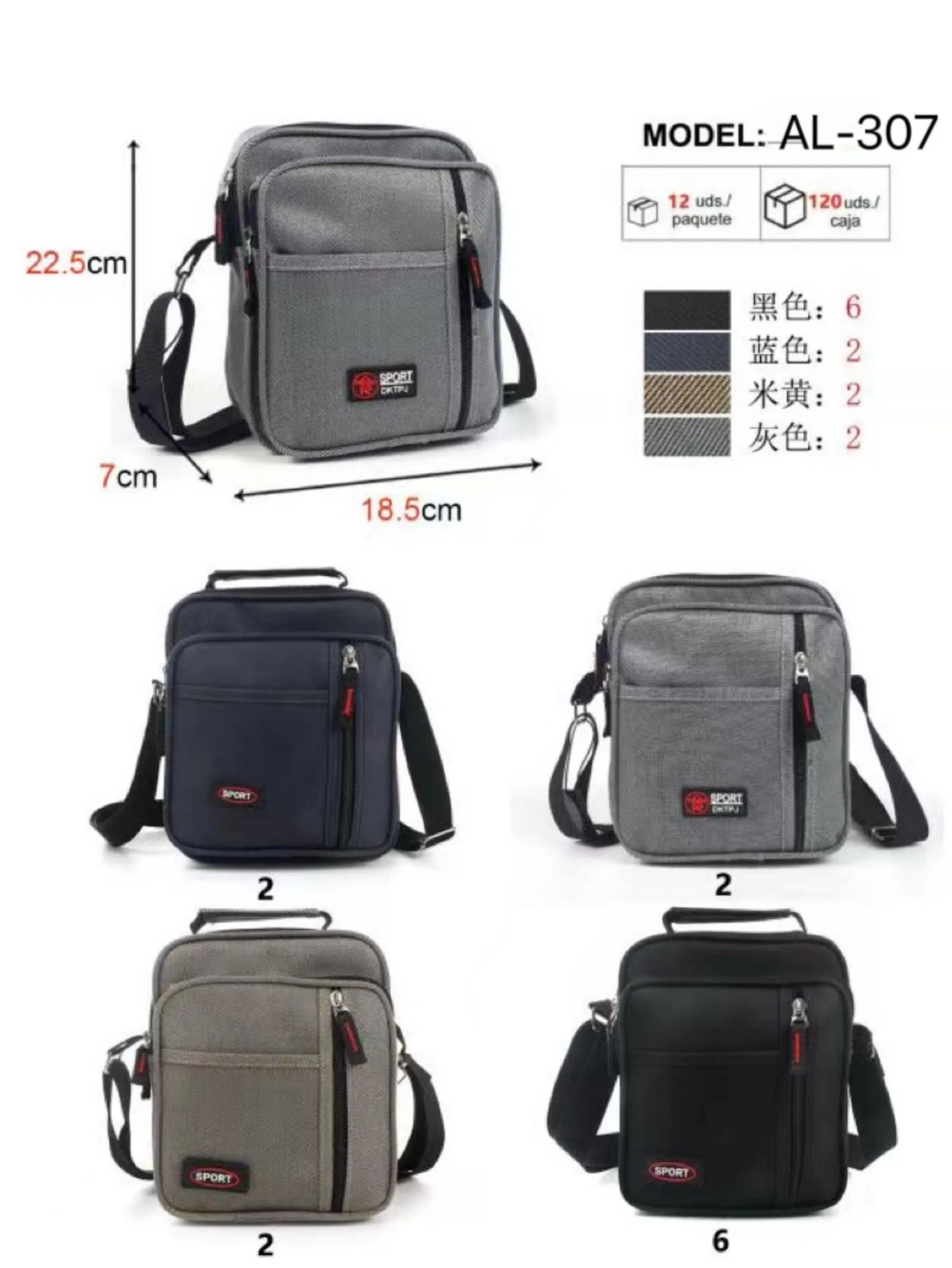 Bolsa bolsinha Transversal Masculina AL-307