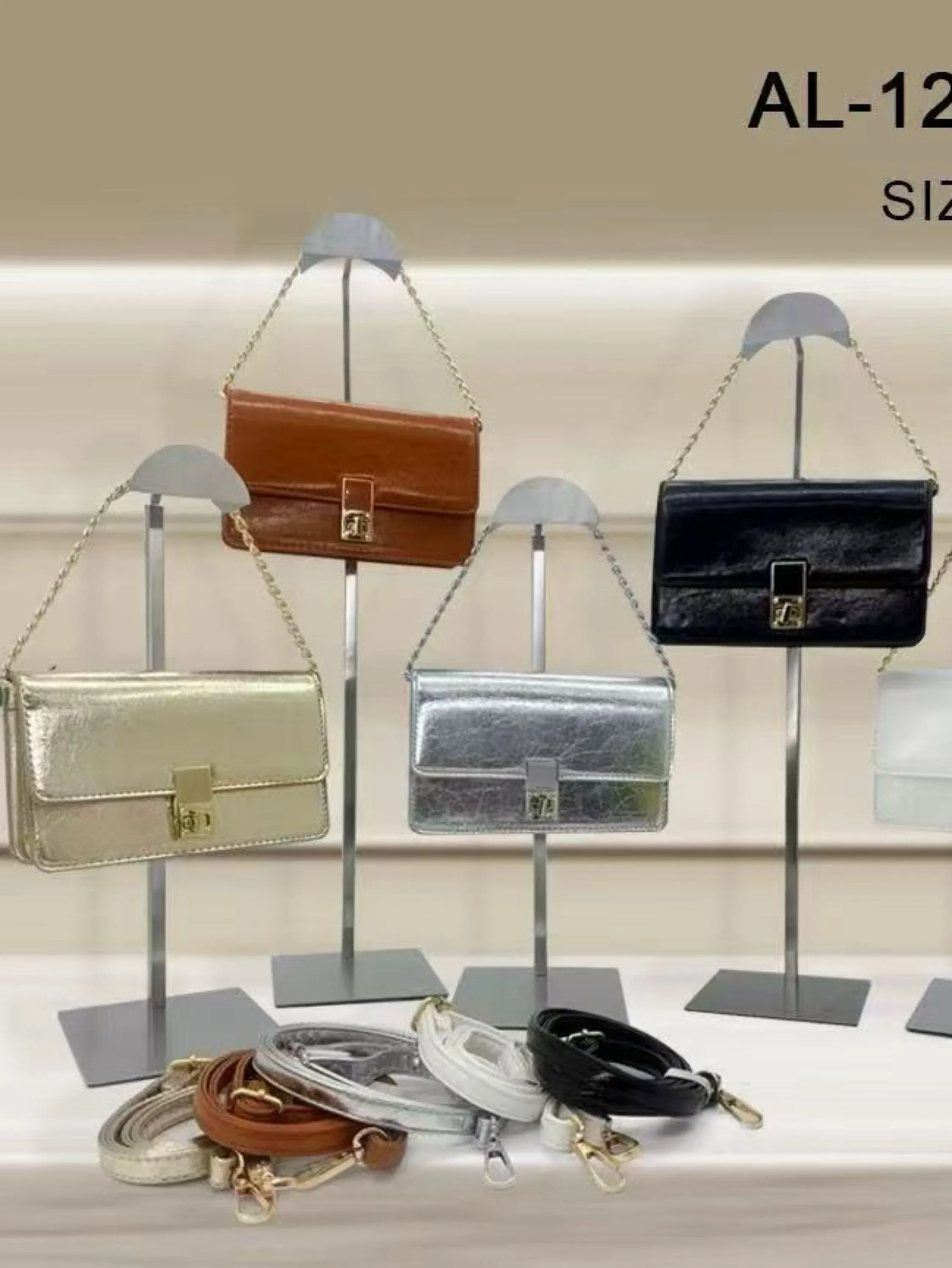 Bolsa tiracolo com duas repartições AL-1369