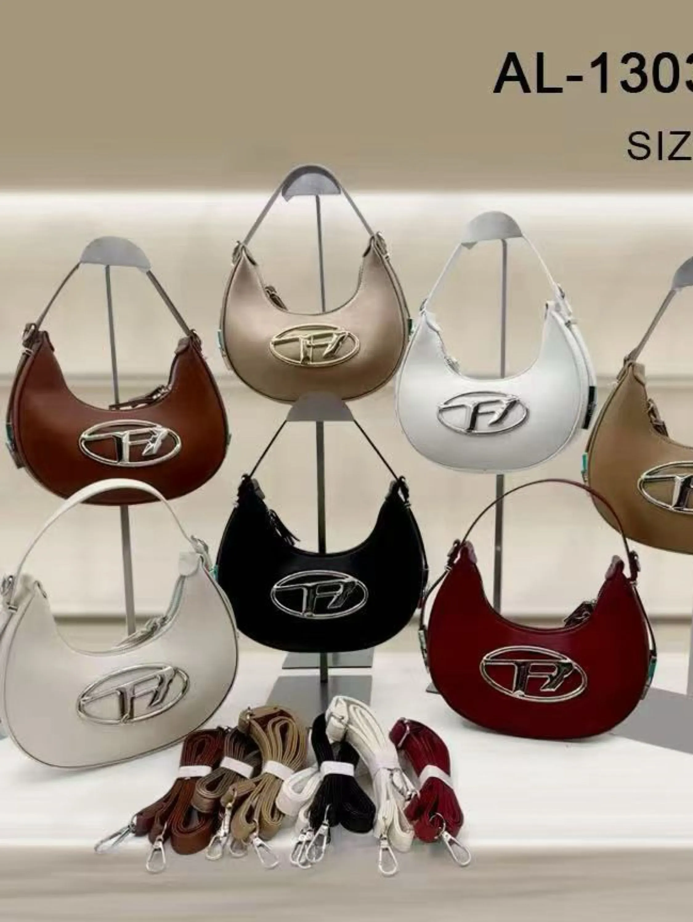 Bolsa estruturada meia lua de qualidade AL-1303