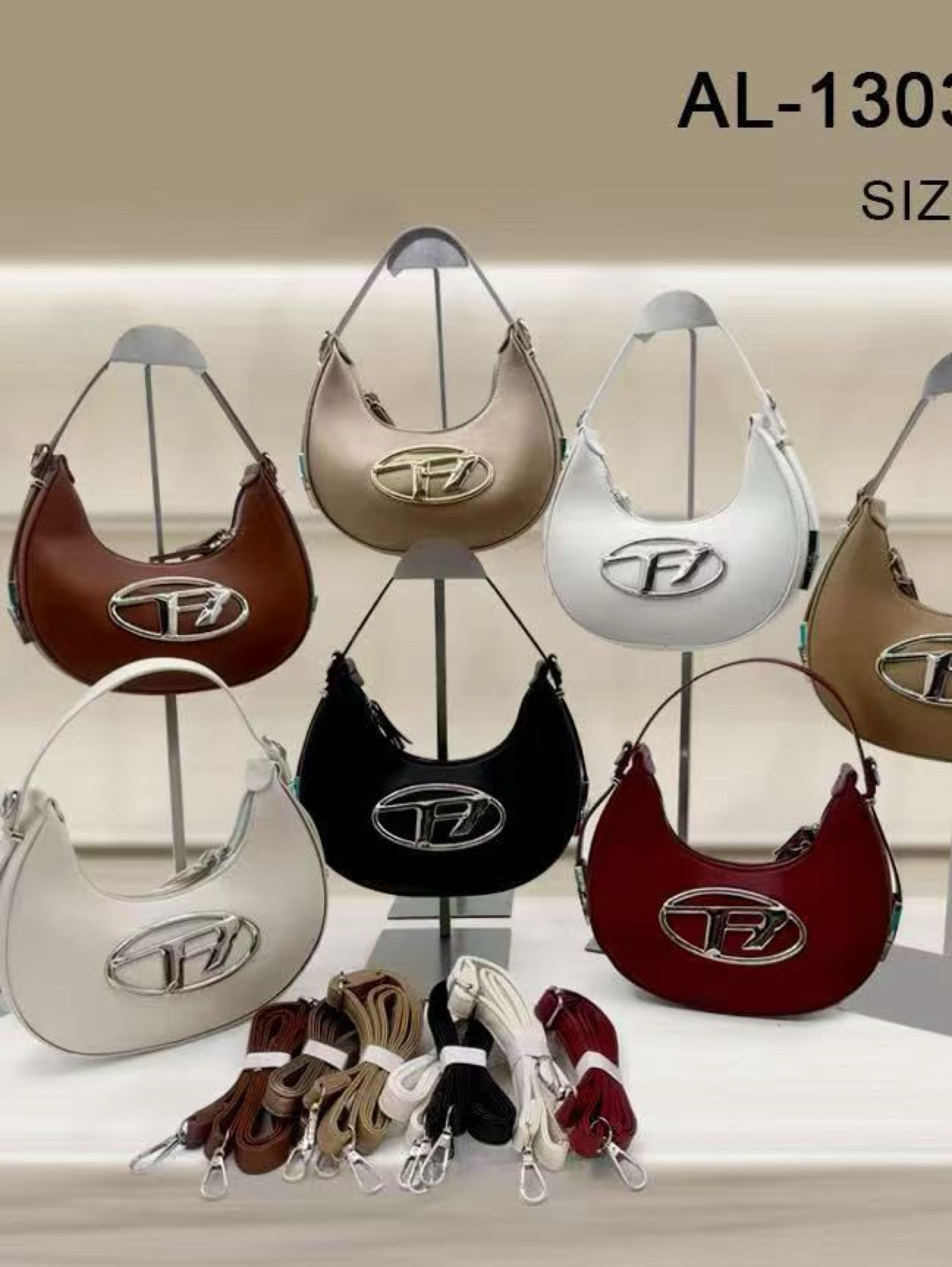 Bolsa estruturada meia lua de qualidade AL-1303