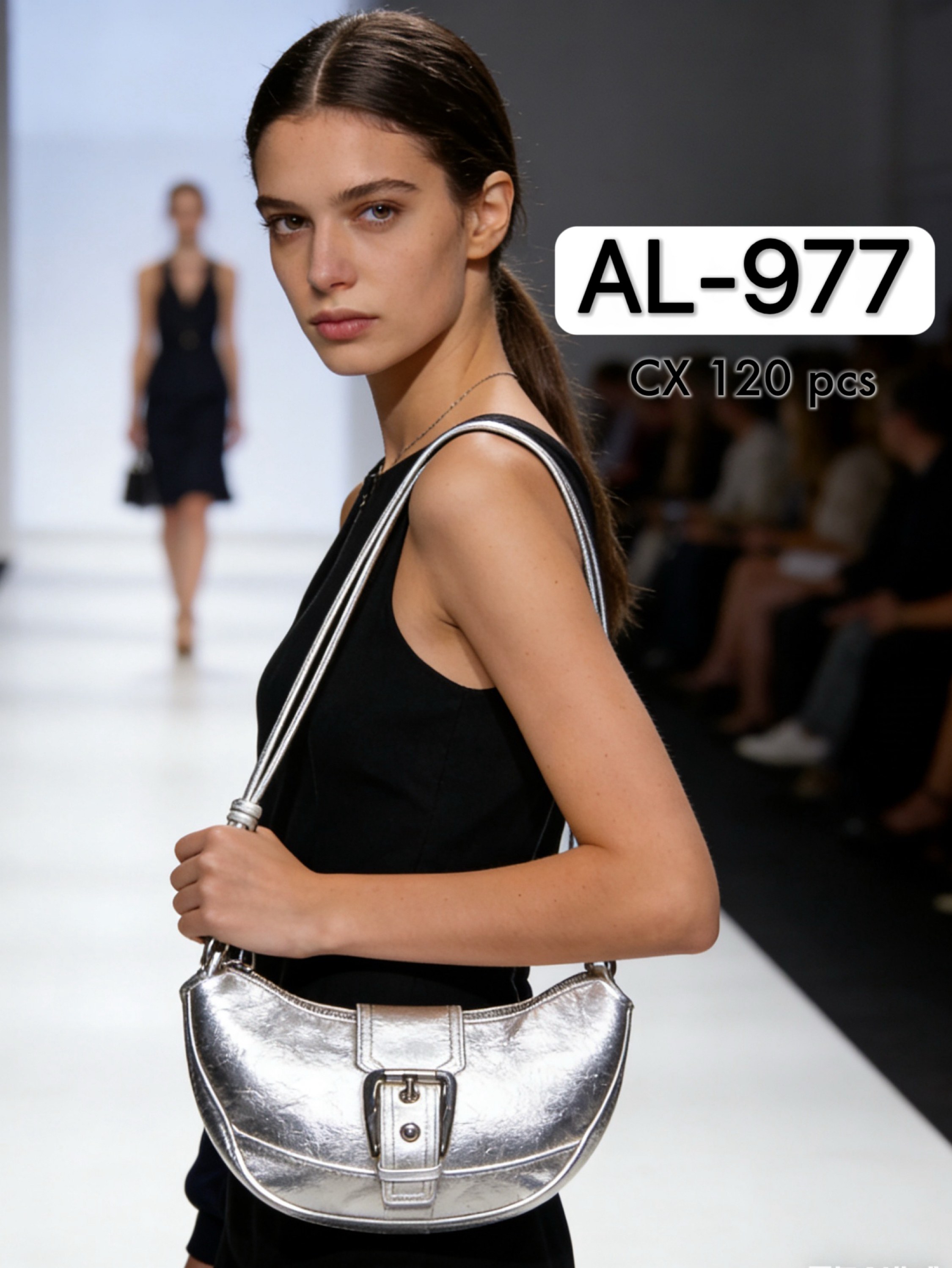 Bolsa Meia lua Metalizada AL-977