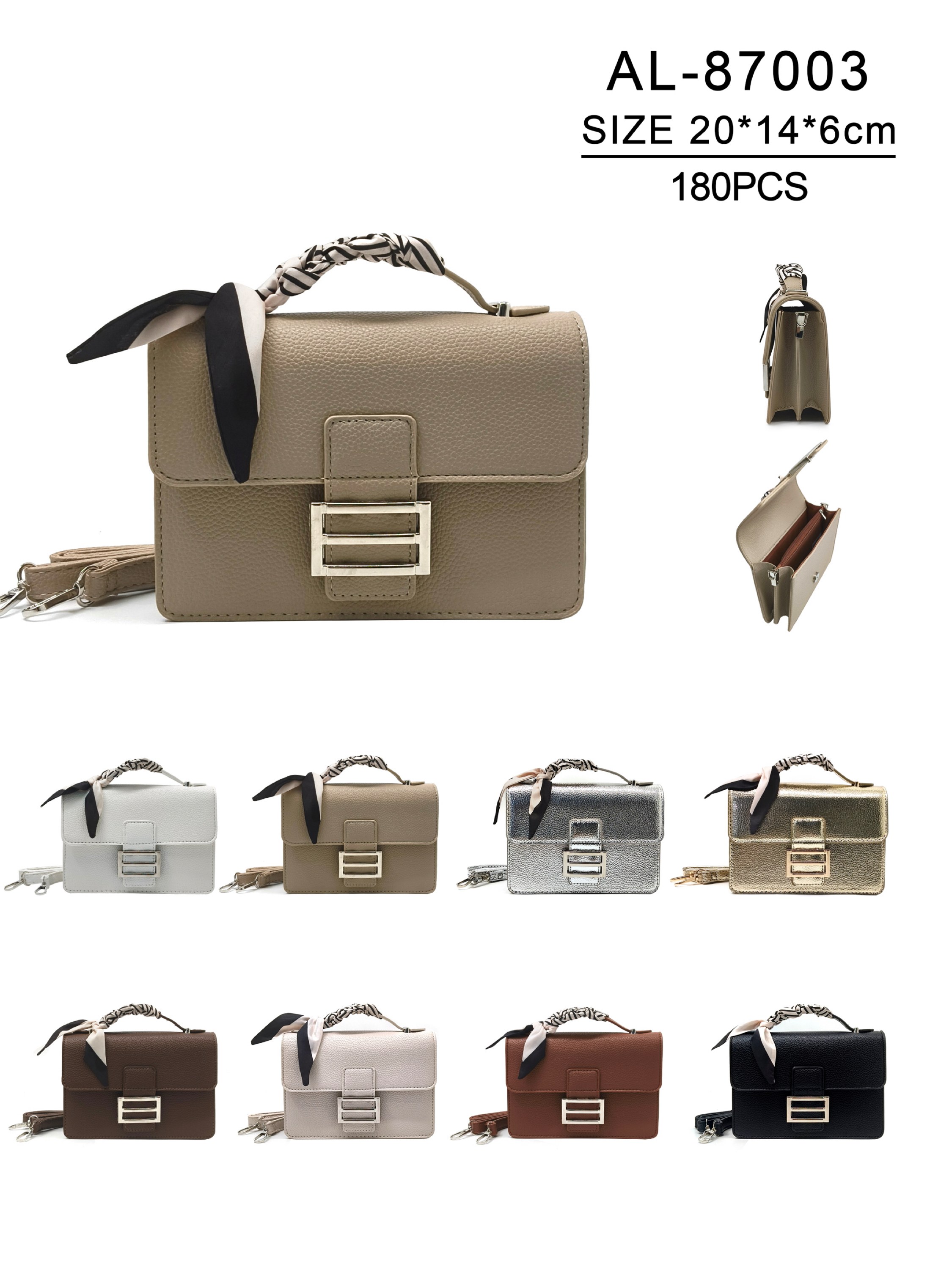 Bolsa estruturada com lenço AL-87003