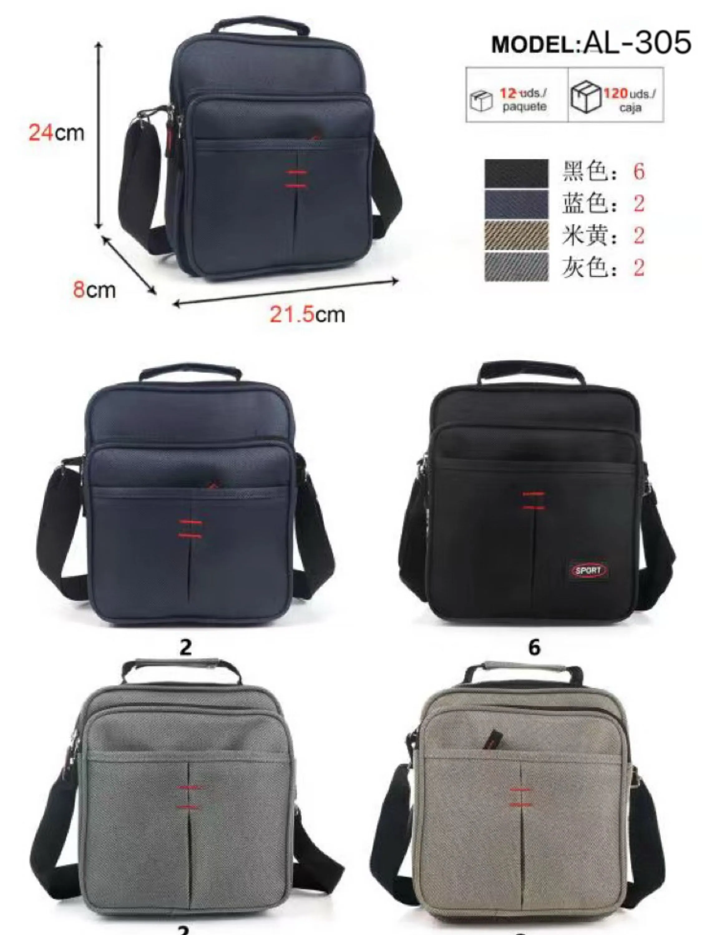 Bolsa Masculina Transversal AL-305