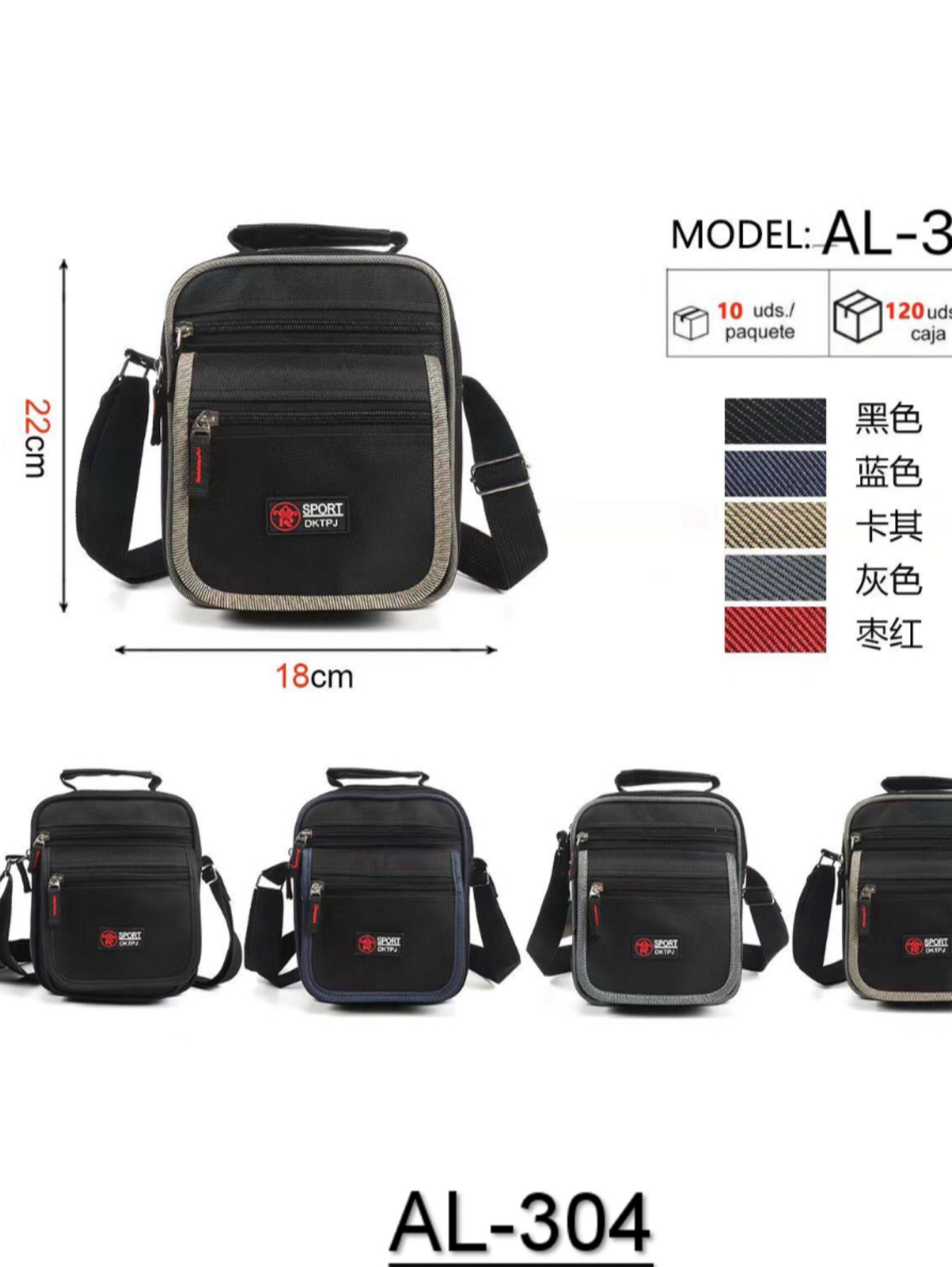 Envio aleatório Bolsa Masculina Transversal AL-304