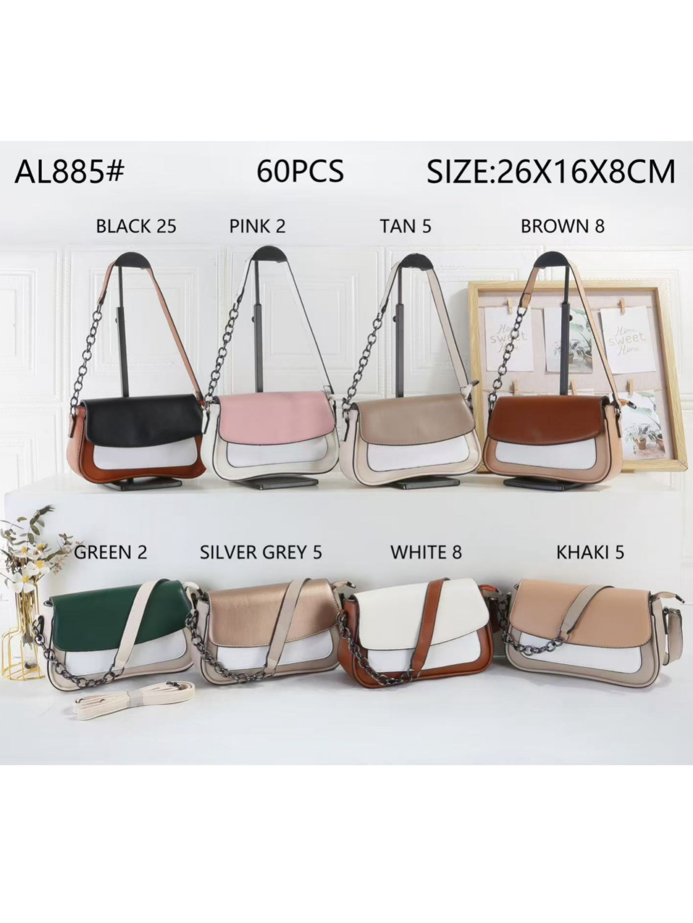 Bolsa Feminina com 3 cores, Moda Blogueira AL-885
