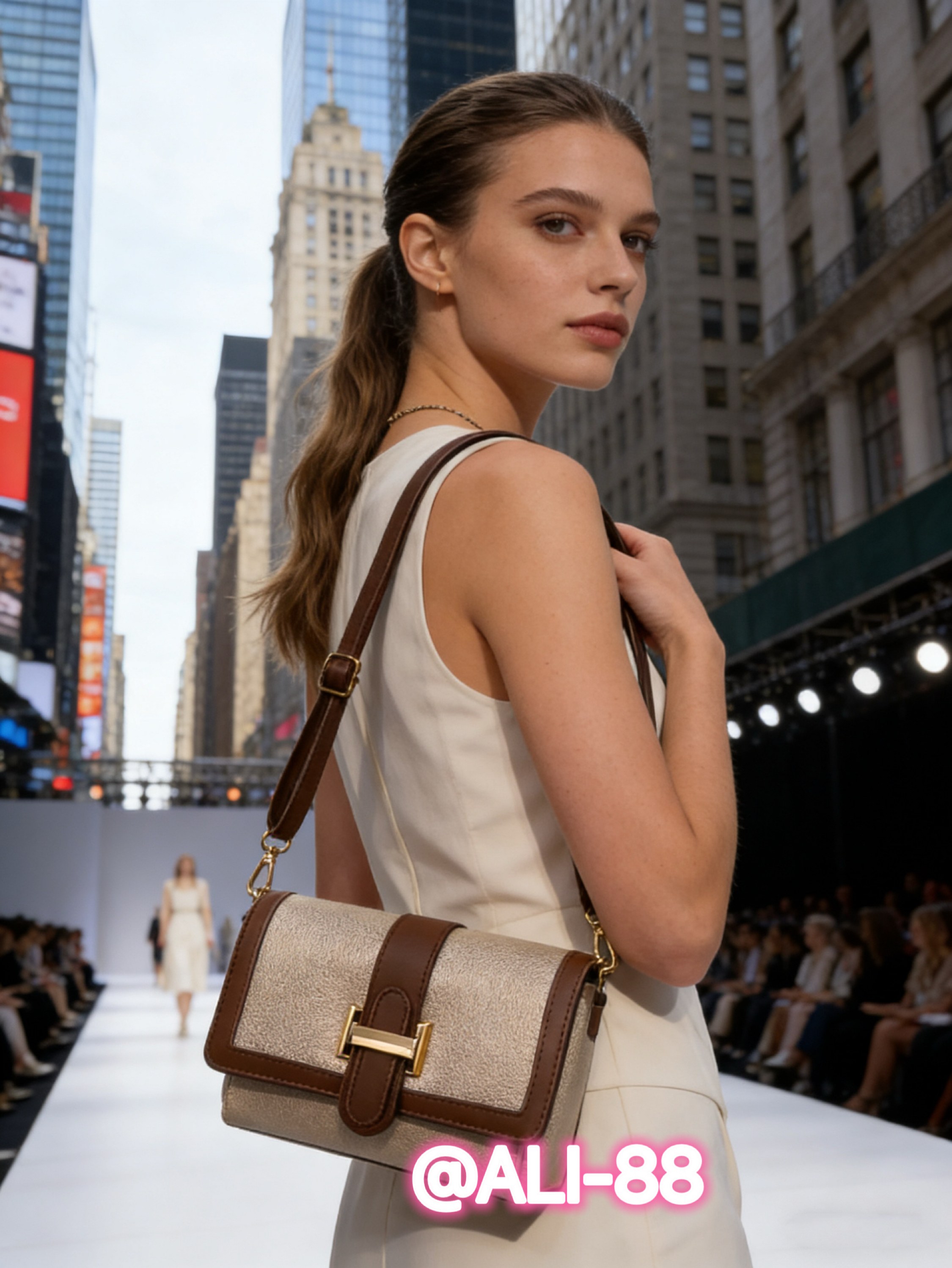 Bolsa chic com fivela inspiração Hermes AL-1374