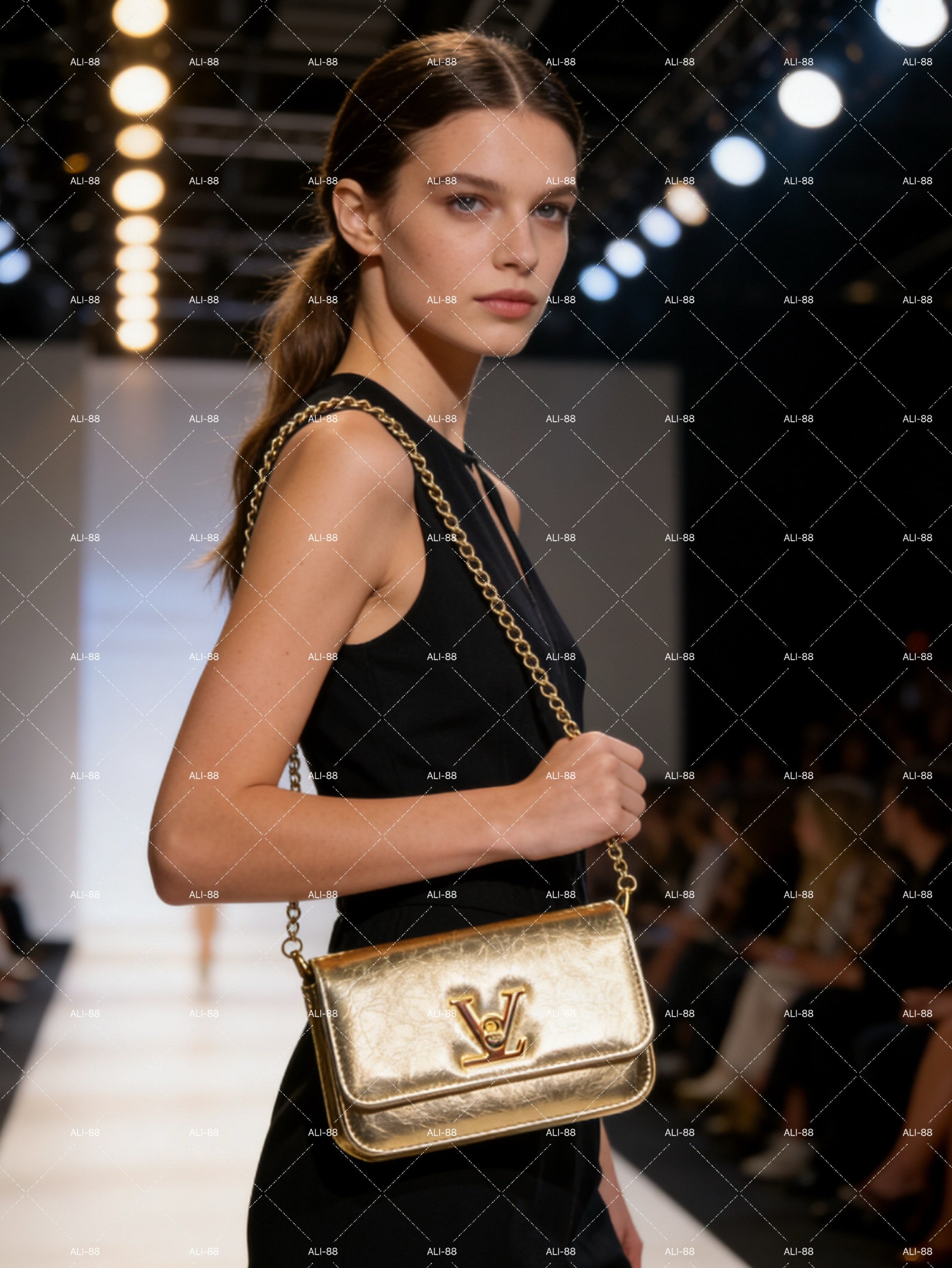 Bolsa metalizada com alça de corrente AL-1294