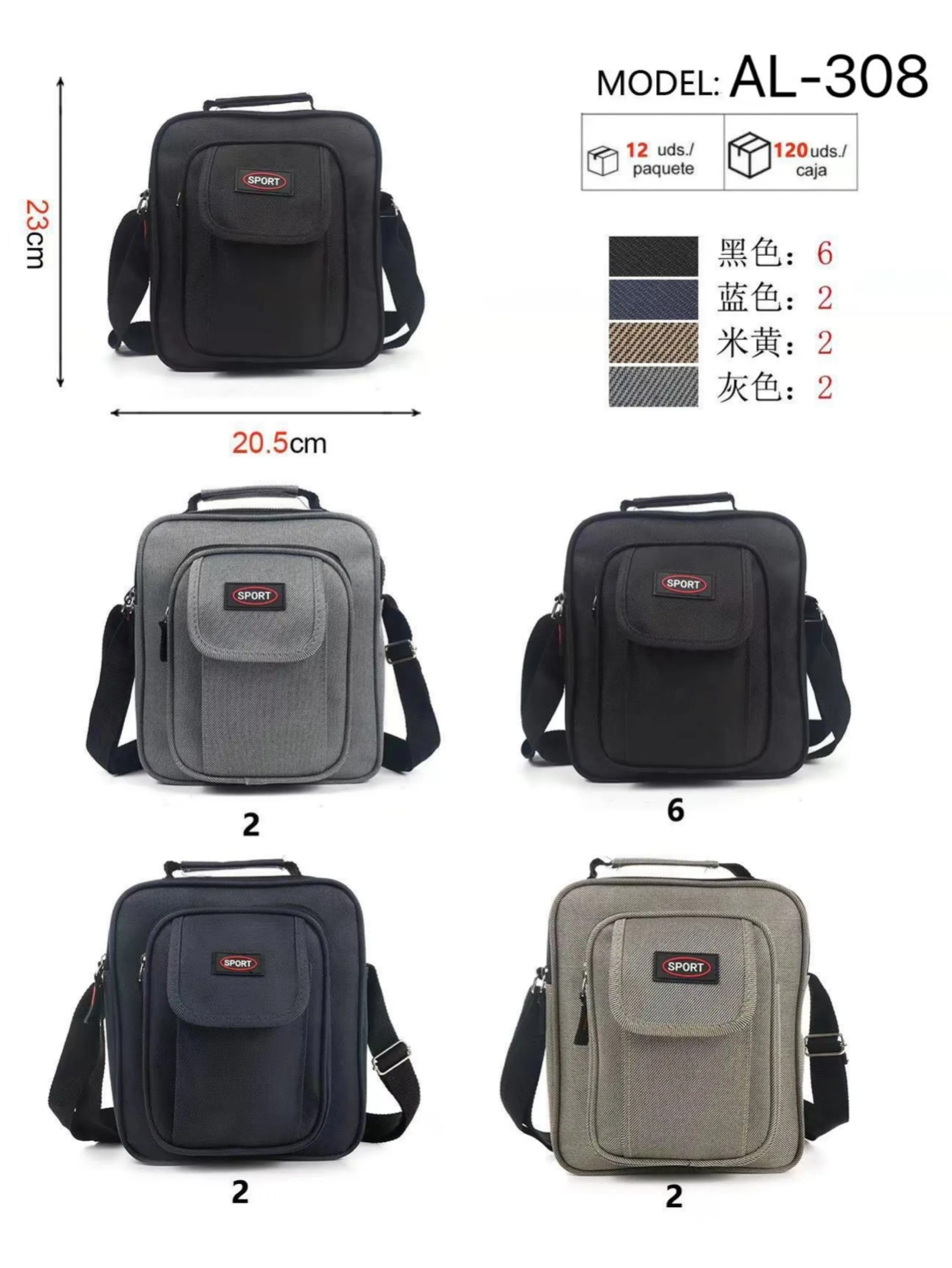 Bolsa Masculina Transversal AL-308