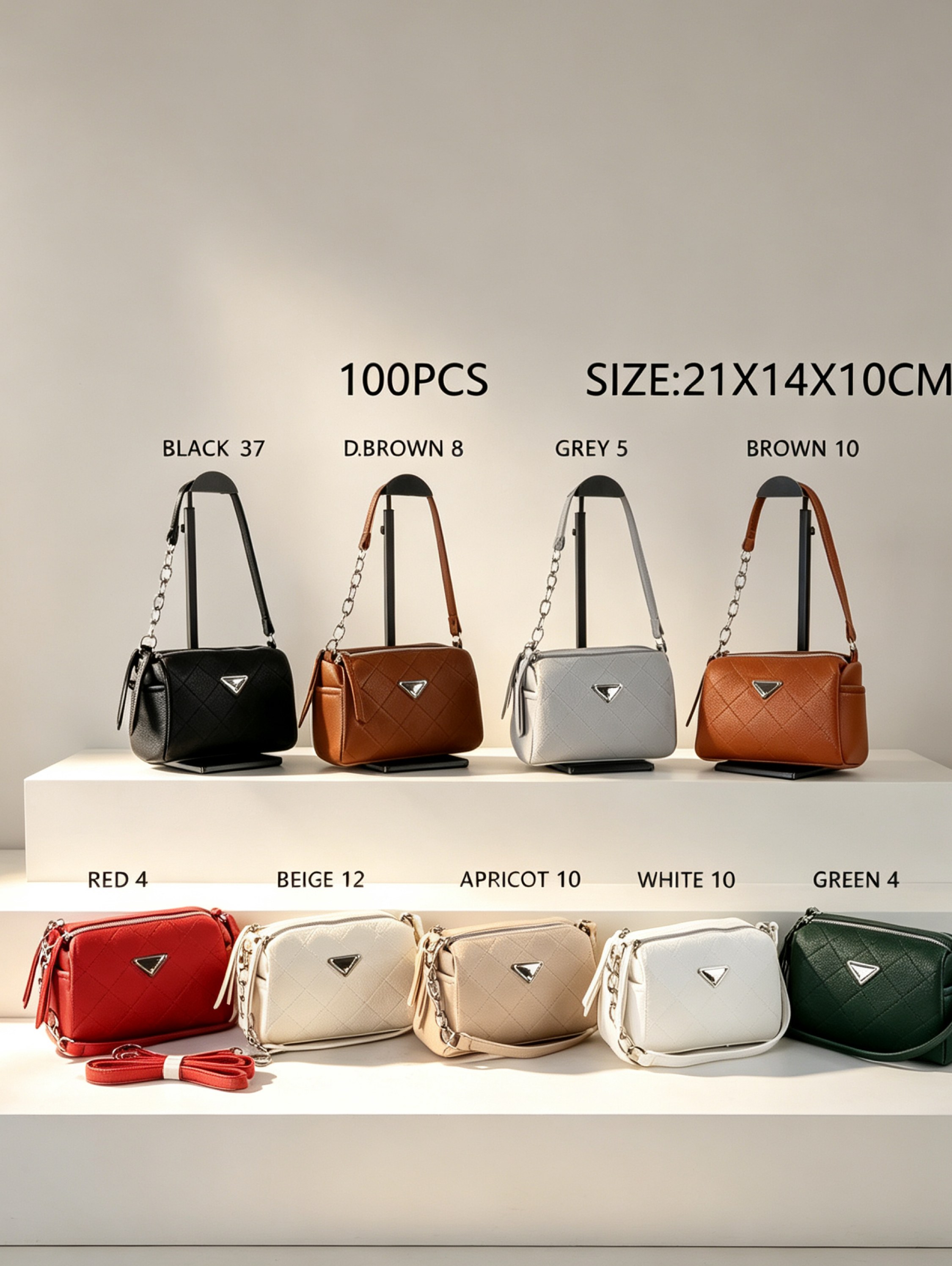 Kit 3 pçs Bolsa Baú - cores aleatórios AL-873