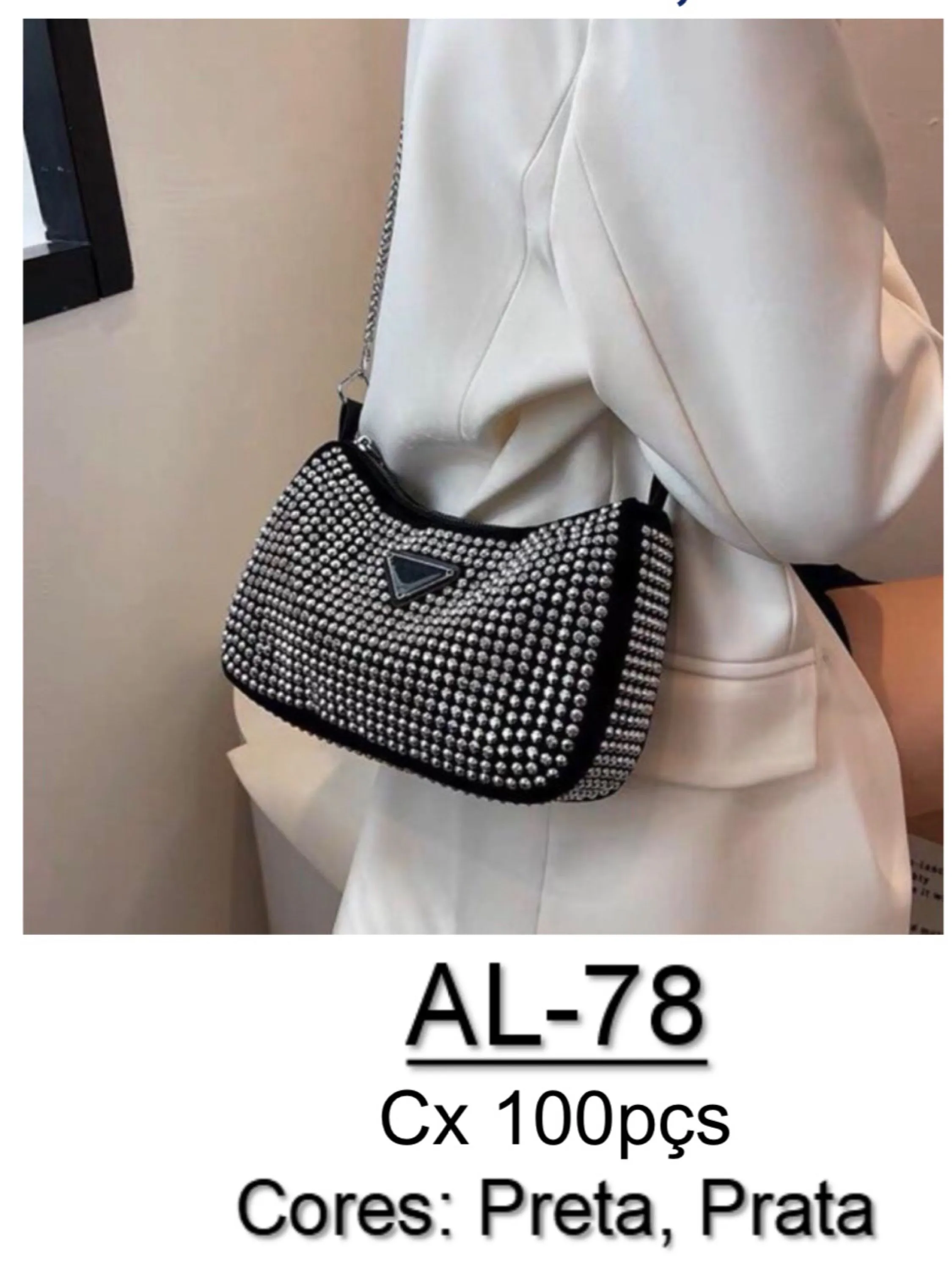 Bolsa com strass de brilho AL-78