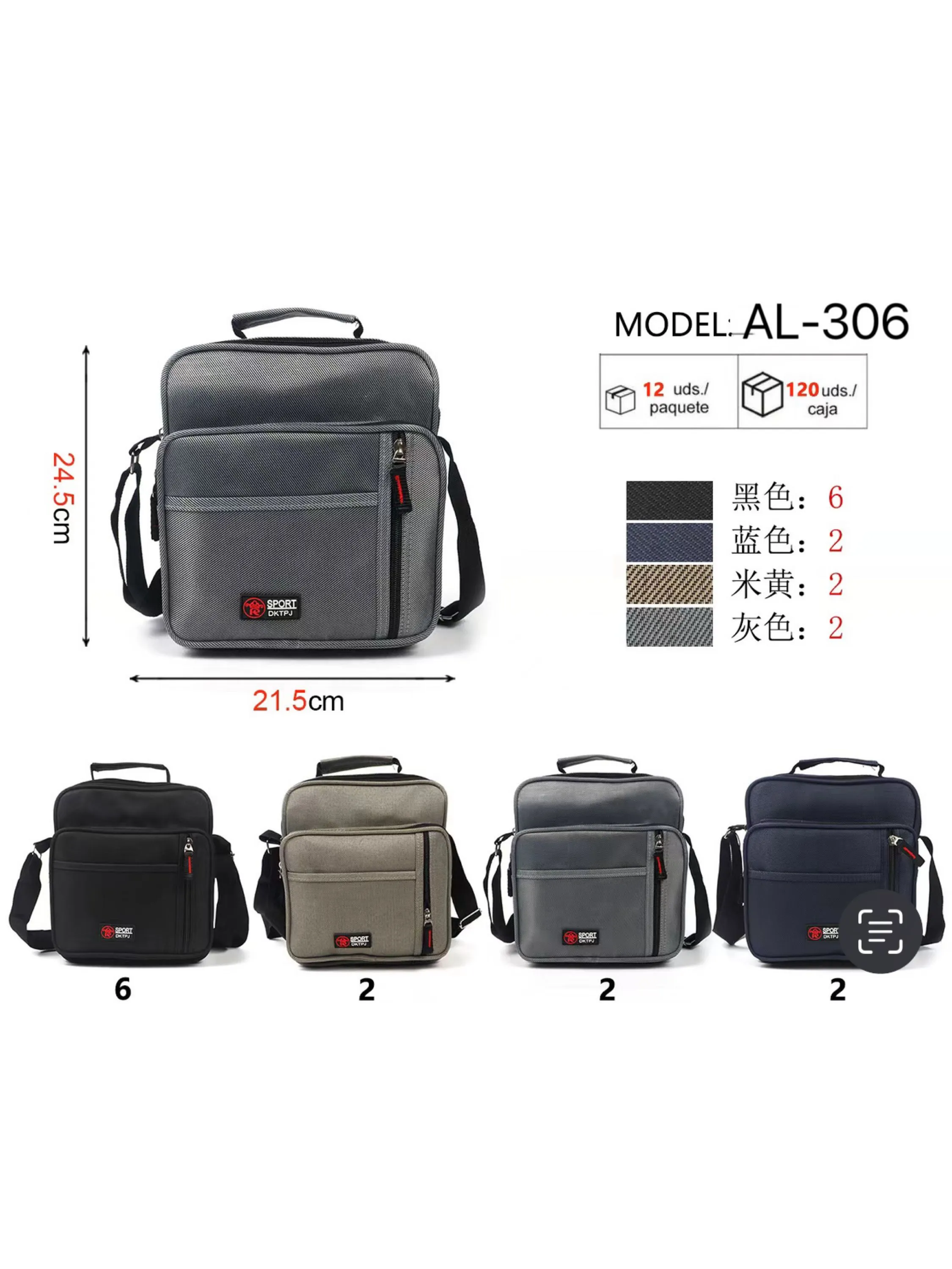 Bolsa Masculina Transversal AL-306