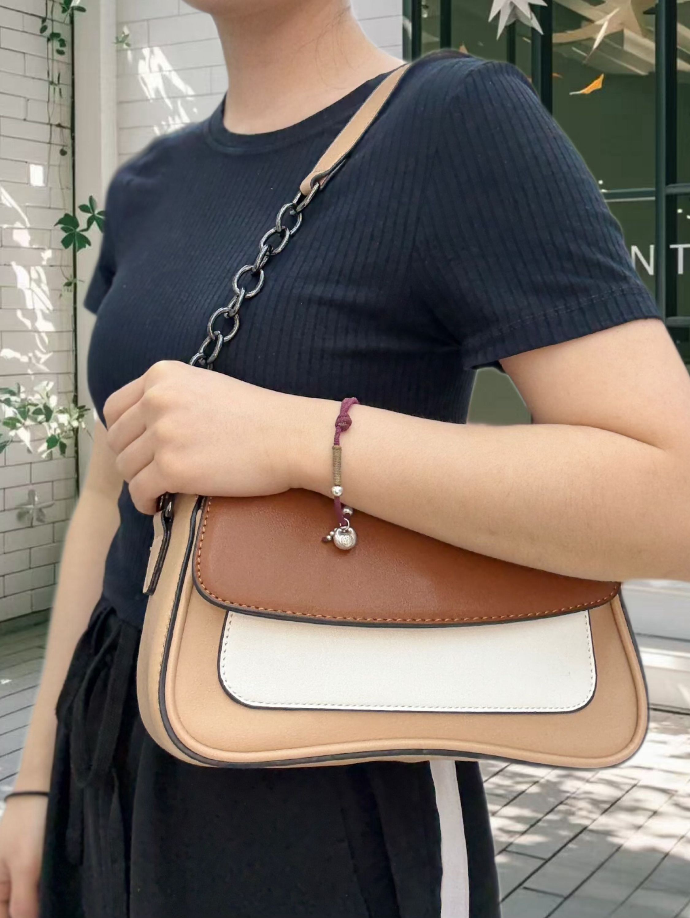 Bolsa tiracolo com alça transversal moda chic AL-885