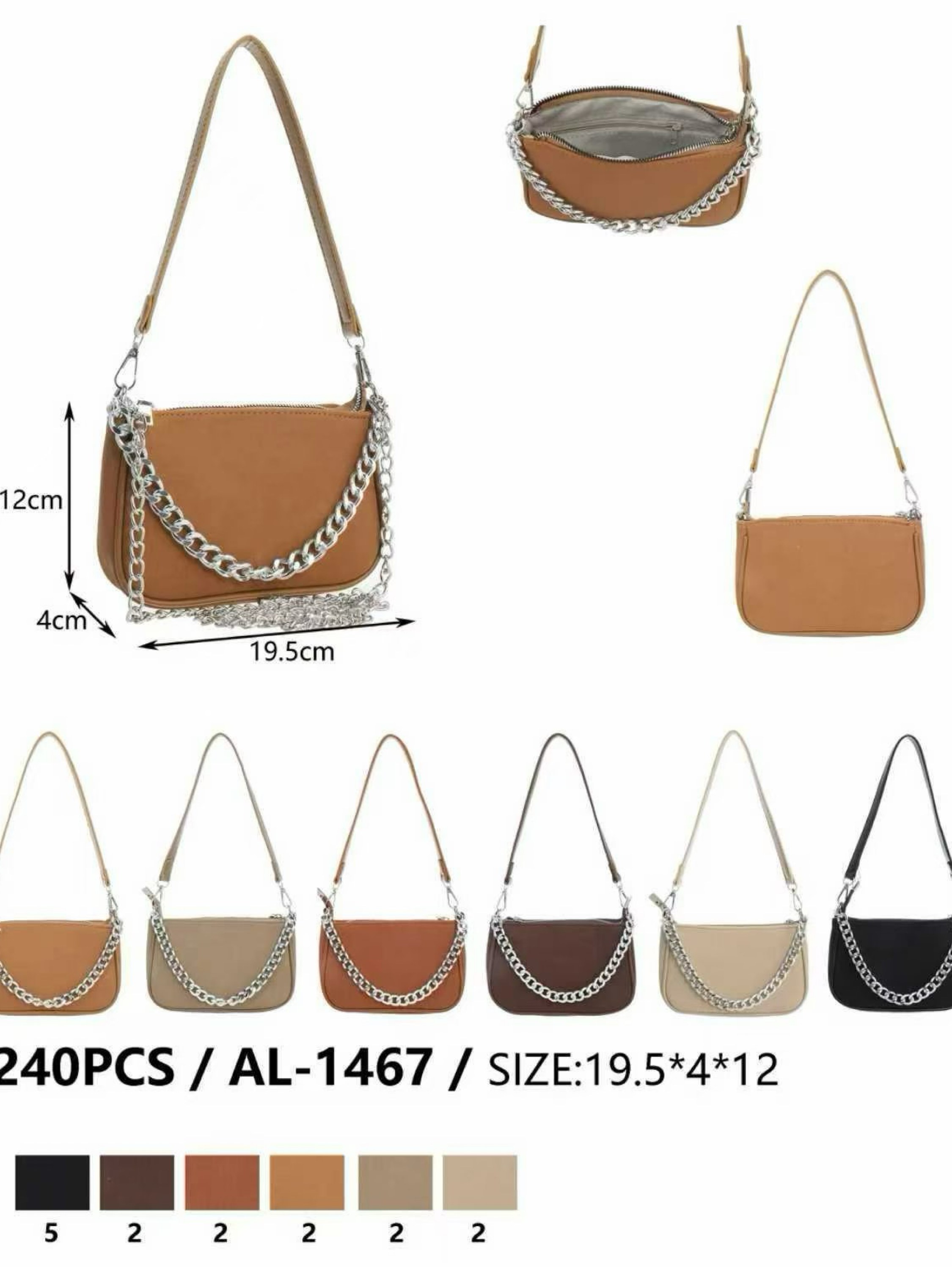 Bolsa Tiracolo com 3 tipos de alças AL-1467