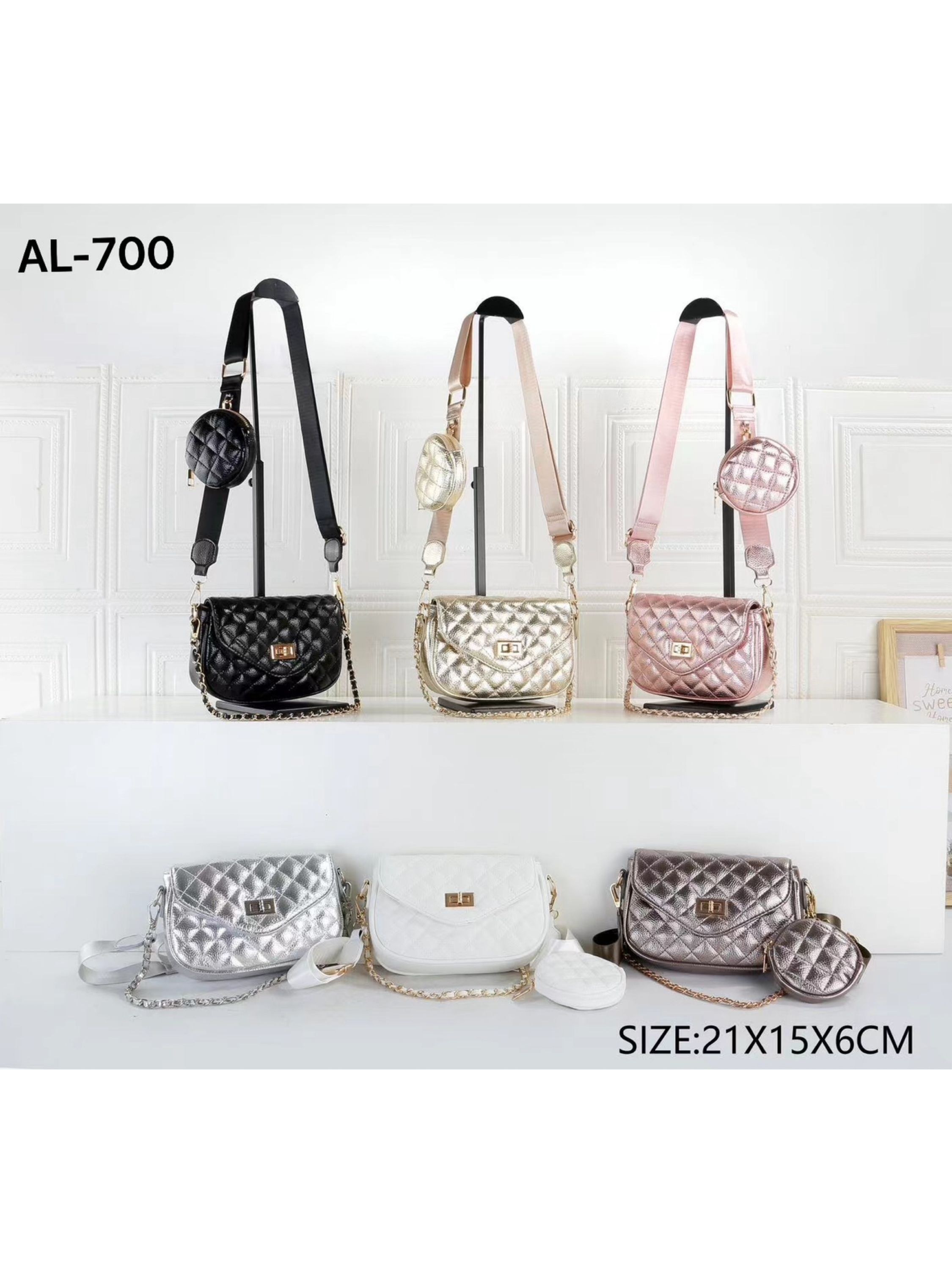 Bolsa Feminina Metalizada Novidade 2025 AL-700